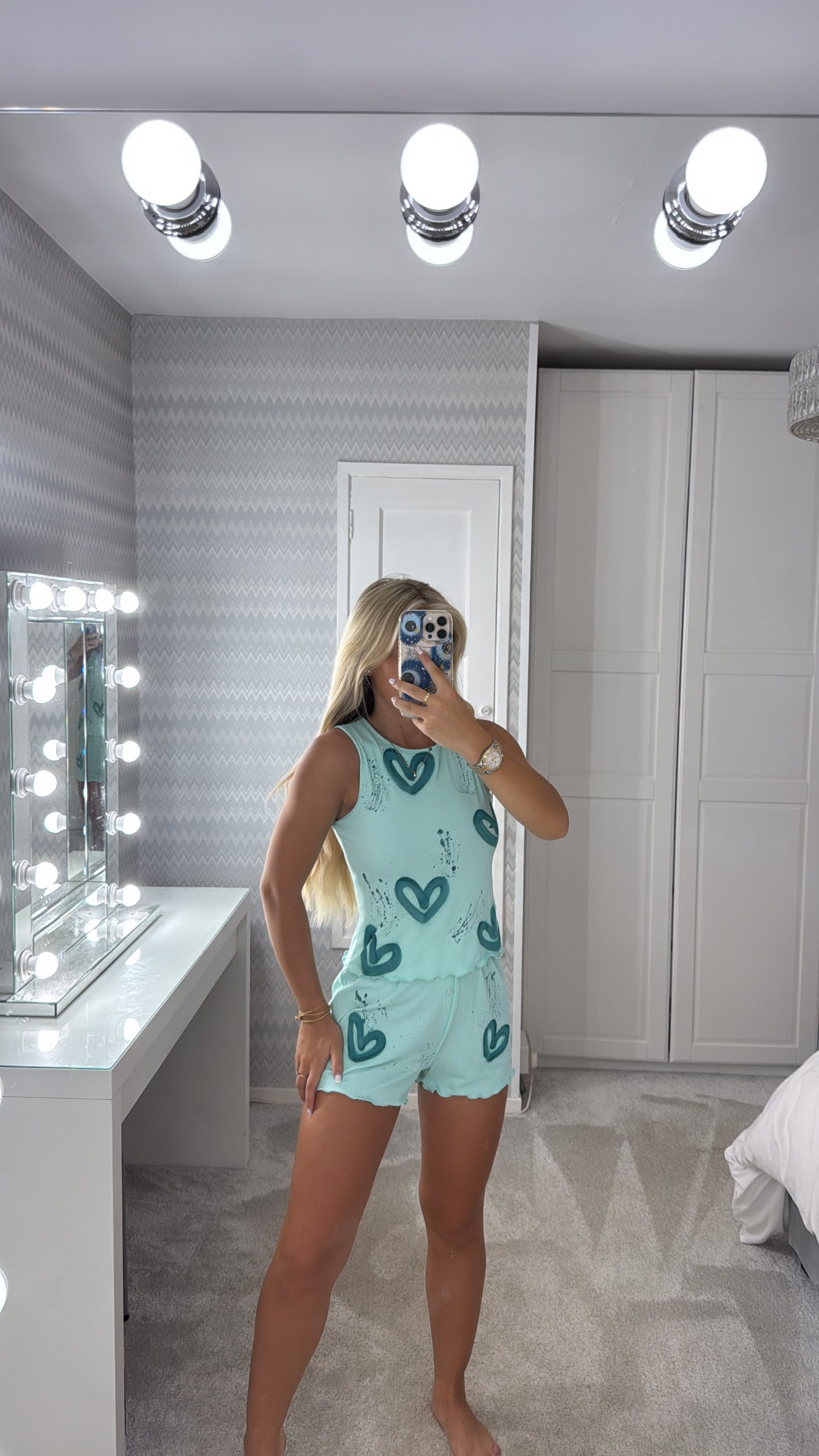 Ribbed mint pyjama💫