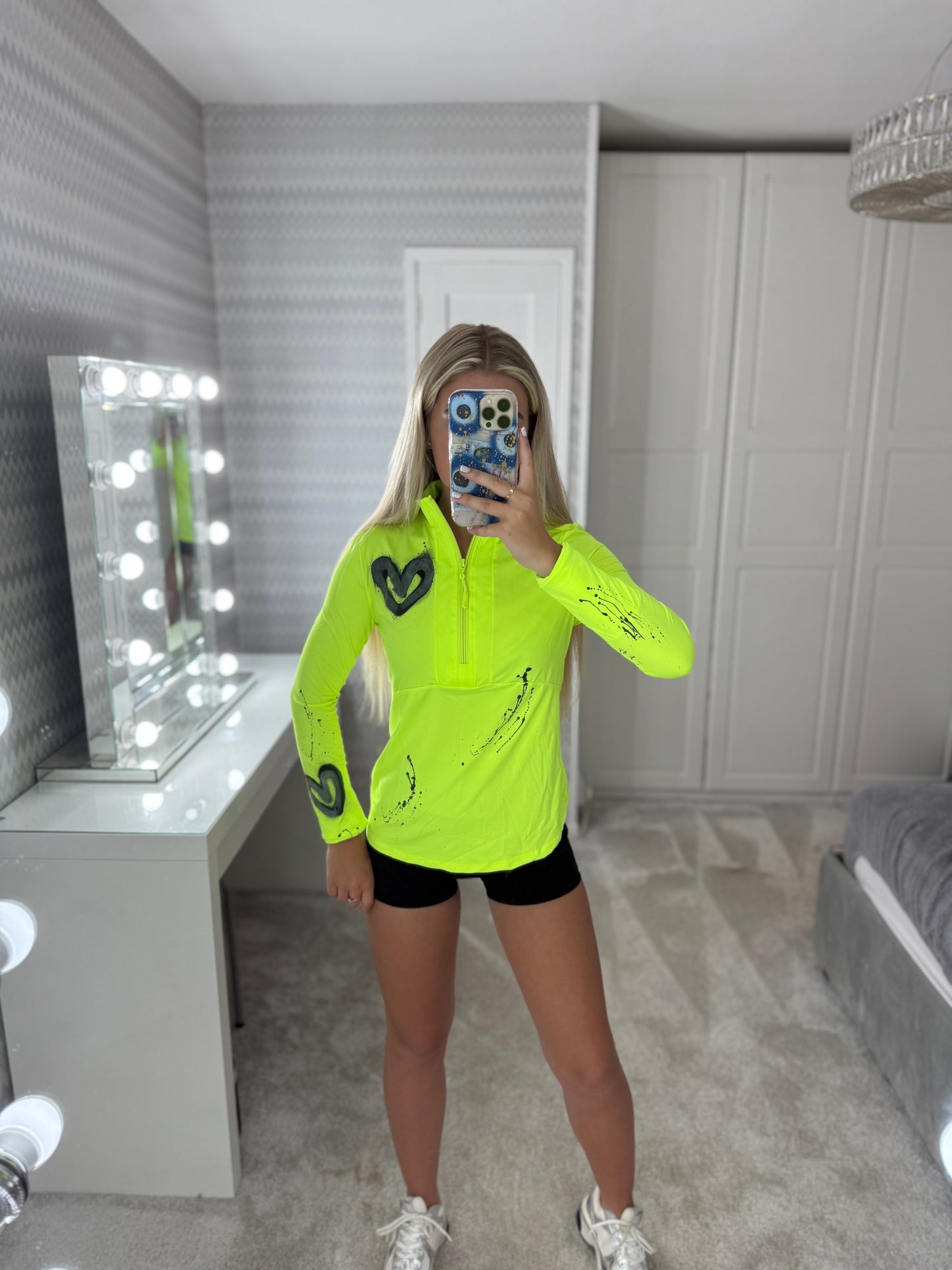 Neon yellow gym top🪩💫