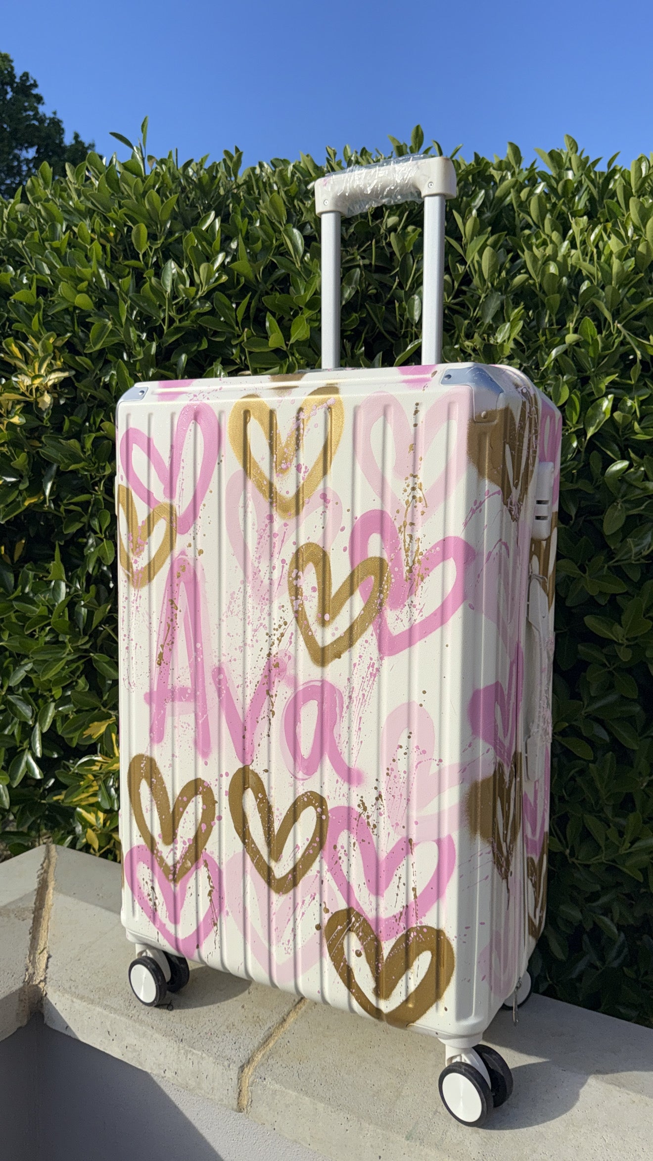 Pink&gold suitcase💕☁️