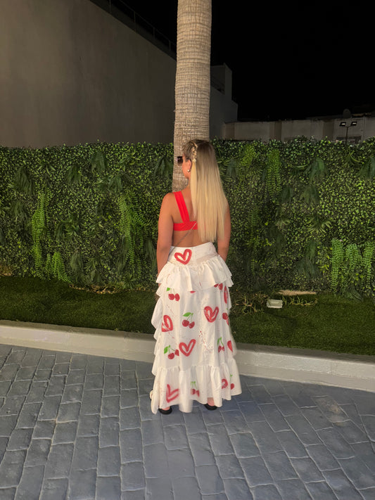 Cherry beach skirt🍒🫶🏽