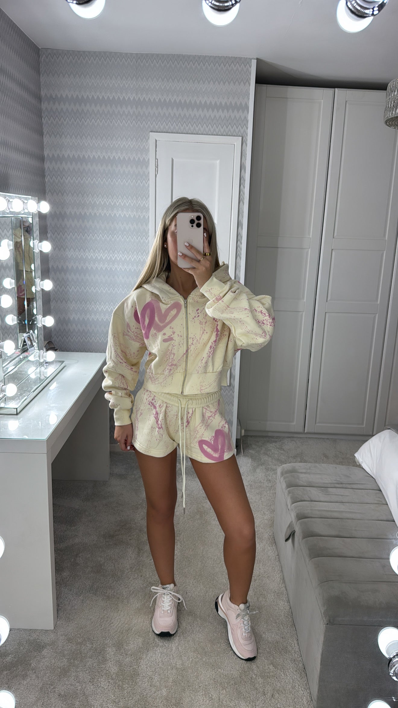Pink heart short set💘✨