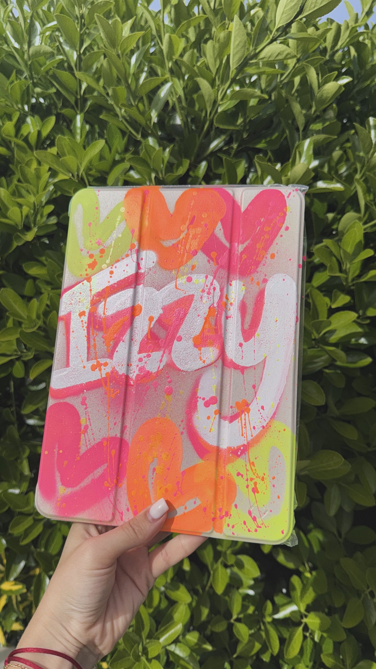 Personalised neon iPad case🌟