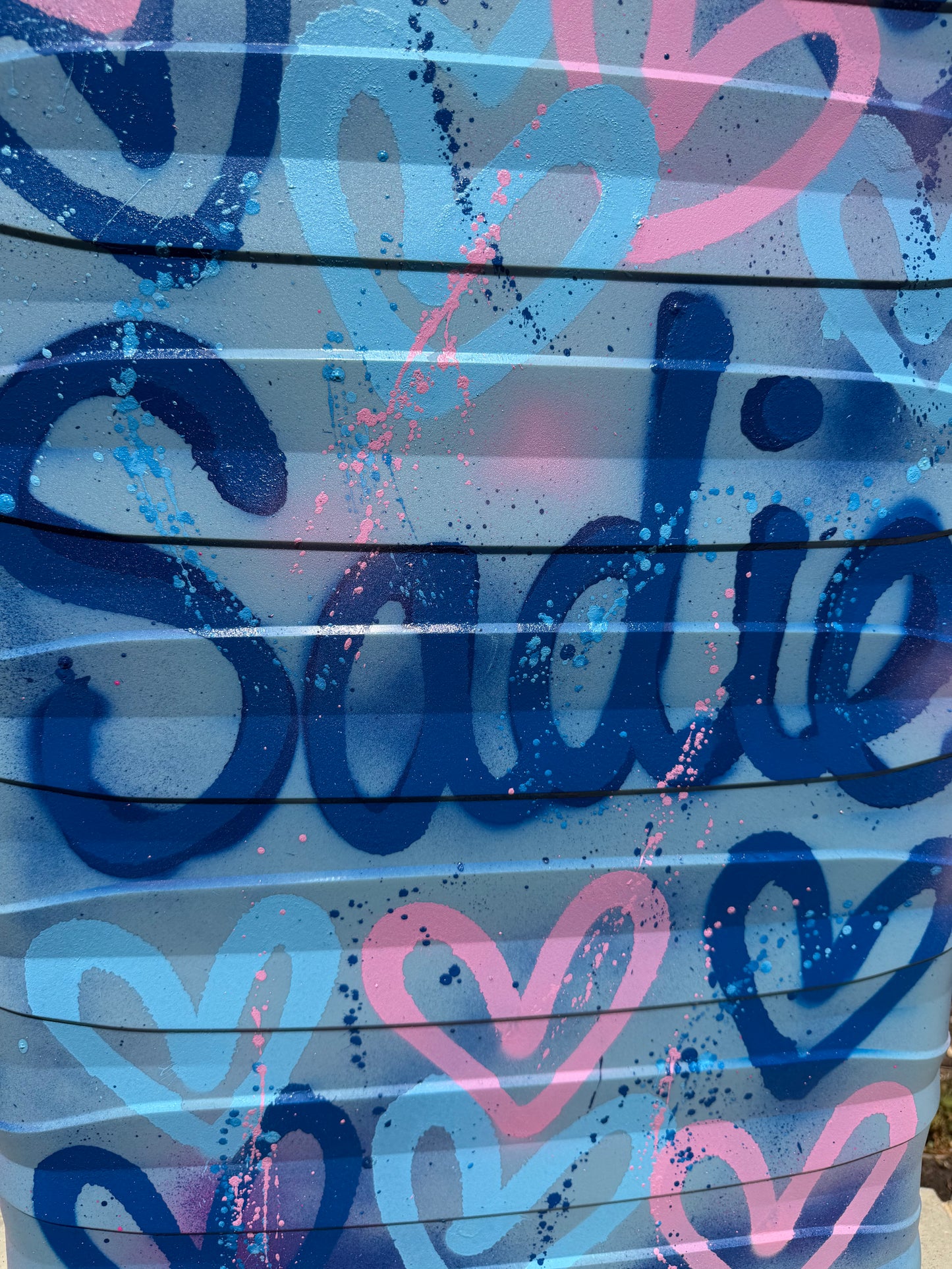 Blue&pink heart suitcase 💙🩵🩷