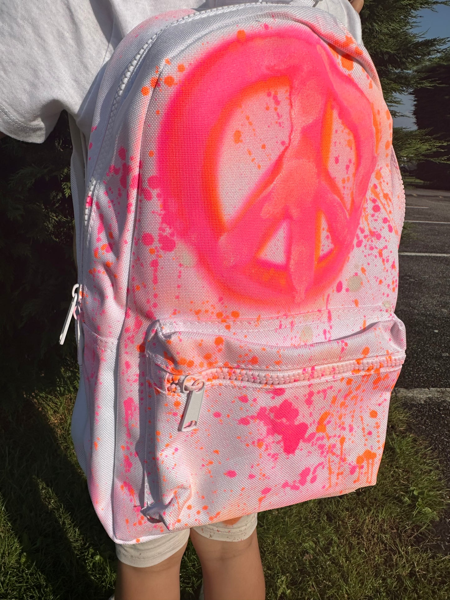 Neon peace backpack