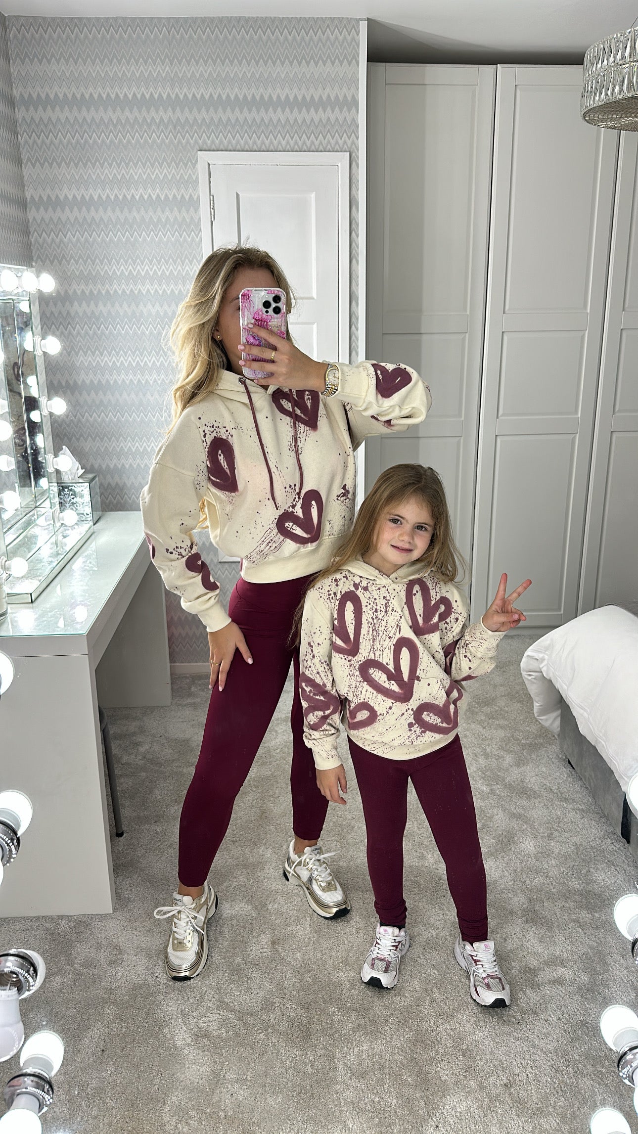 Burgundy Kids leggings set✌🏼