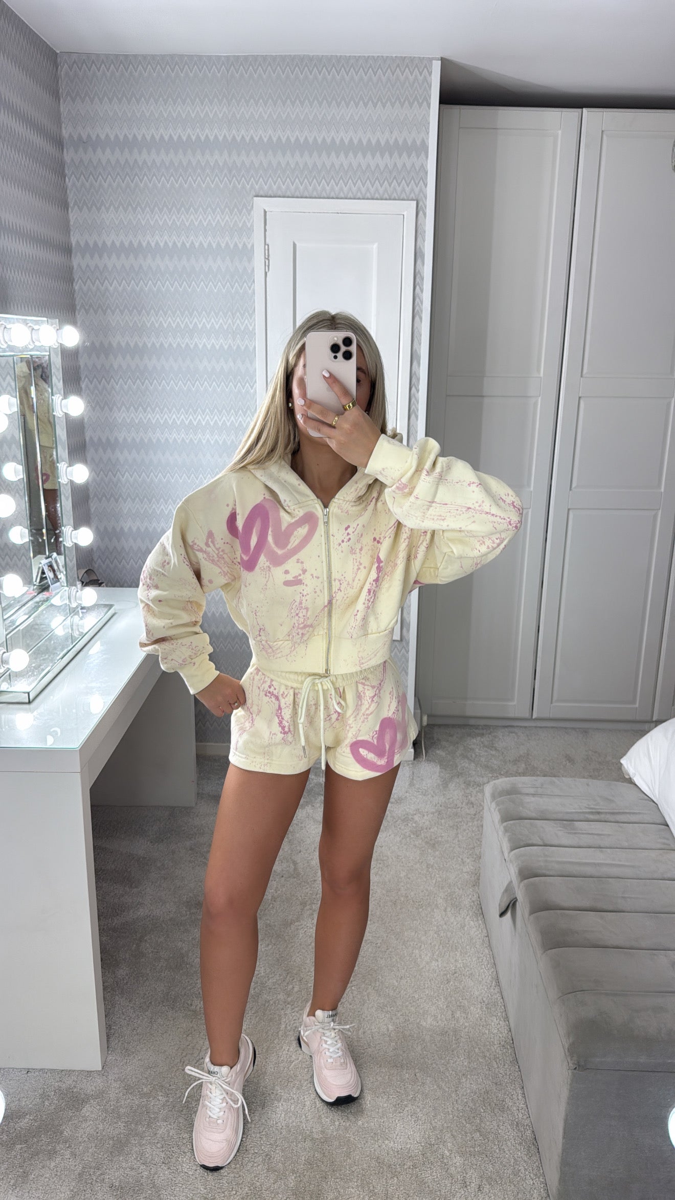 Pink heart short set💘✨