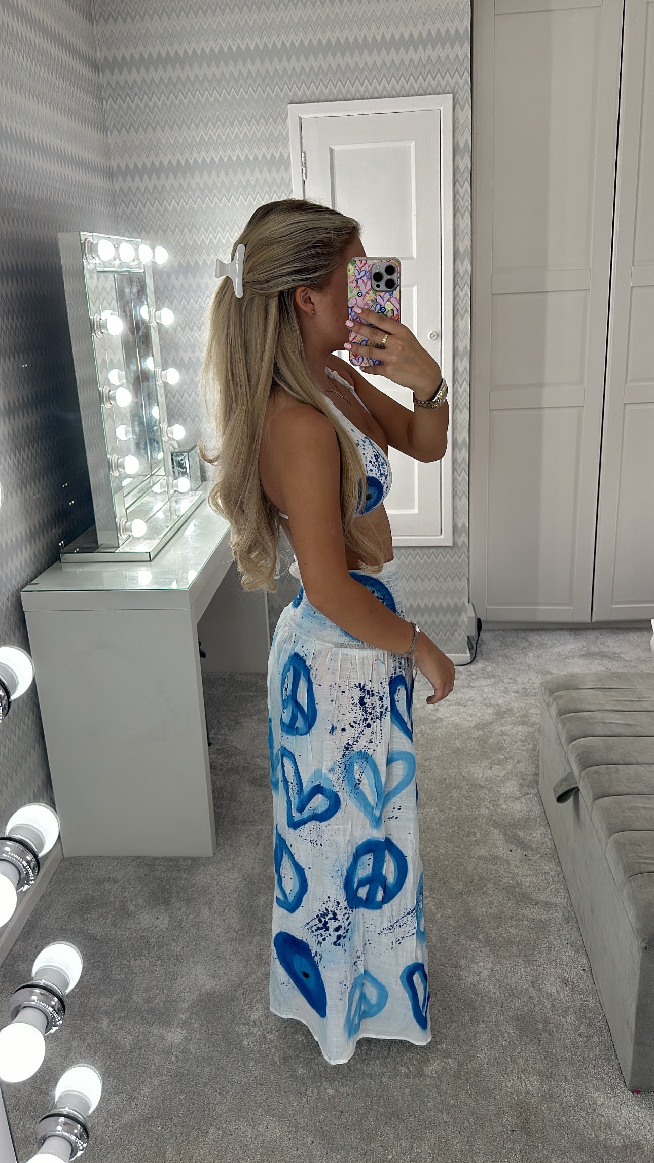 Evil eye beach skirt🧿✌🏼💙