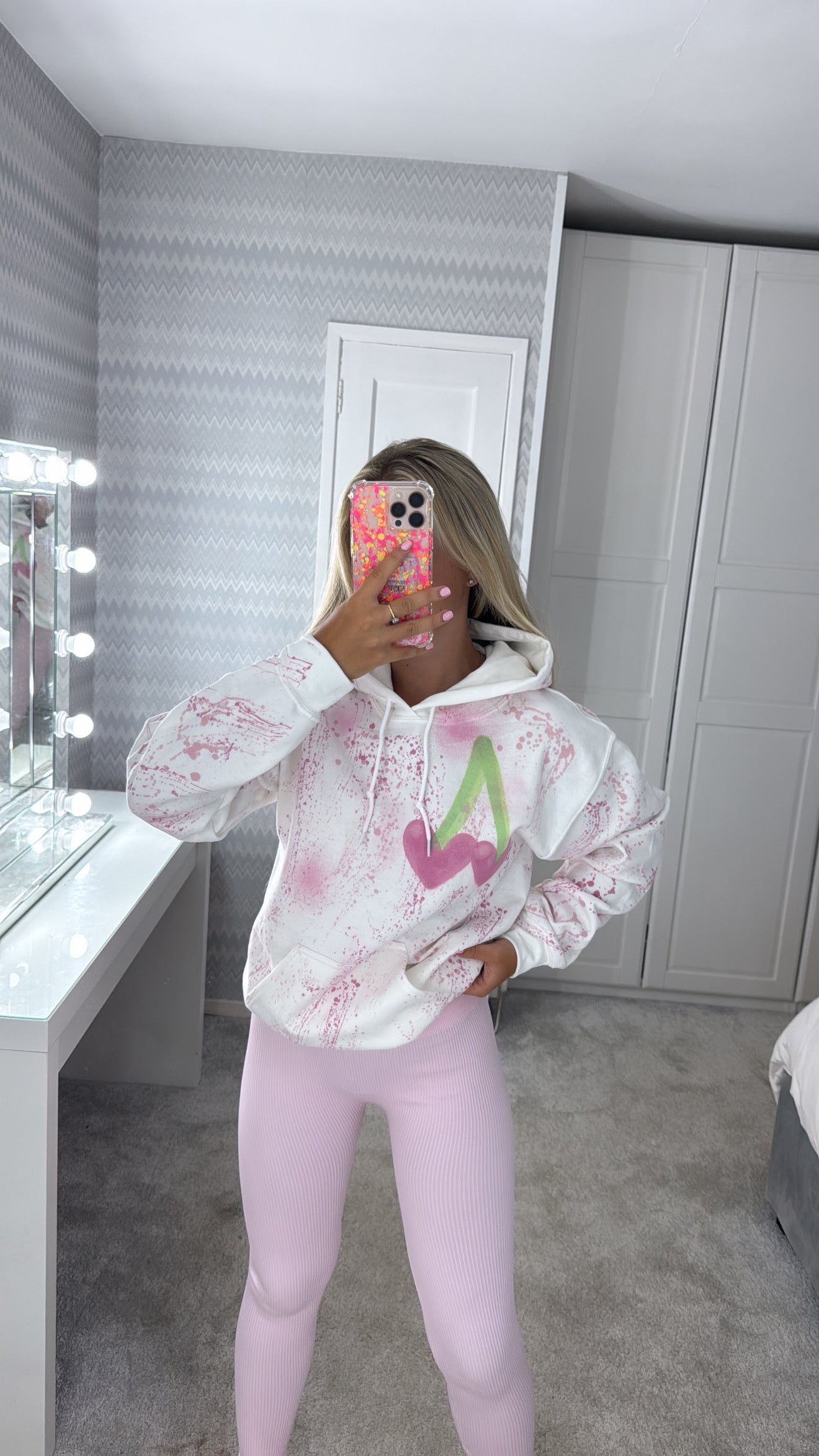 Pink cherry hoodie💕