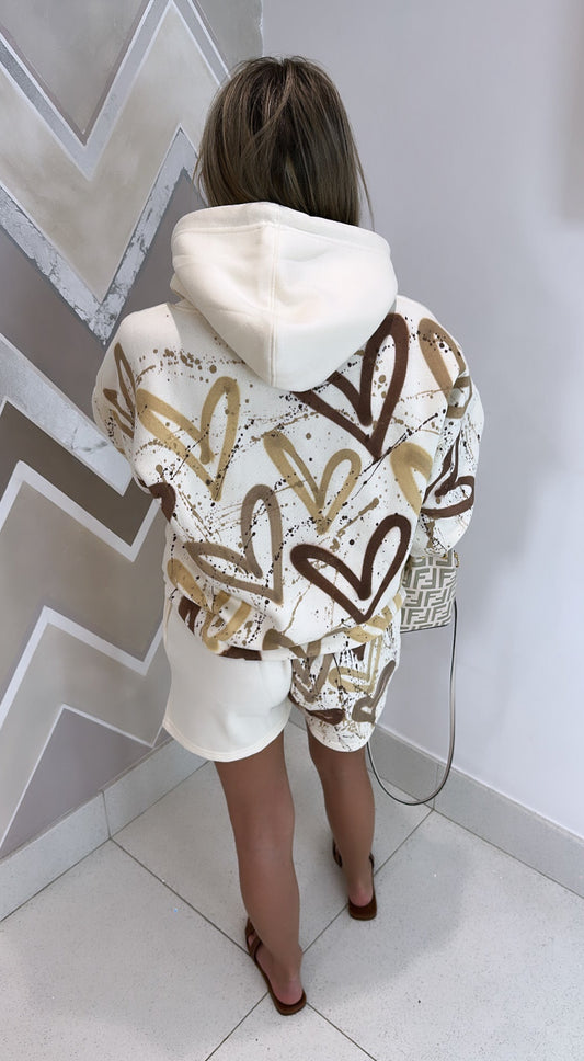 Kids beige short set✨🐻