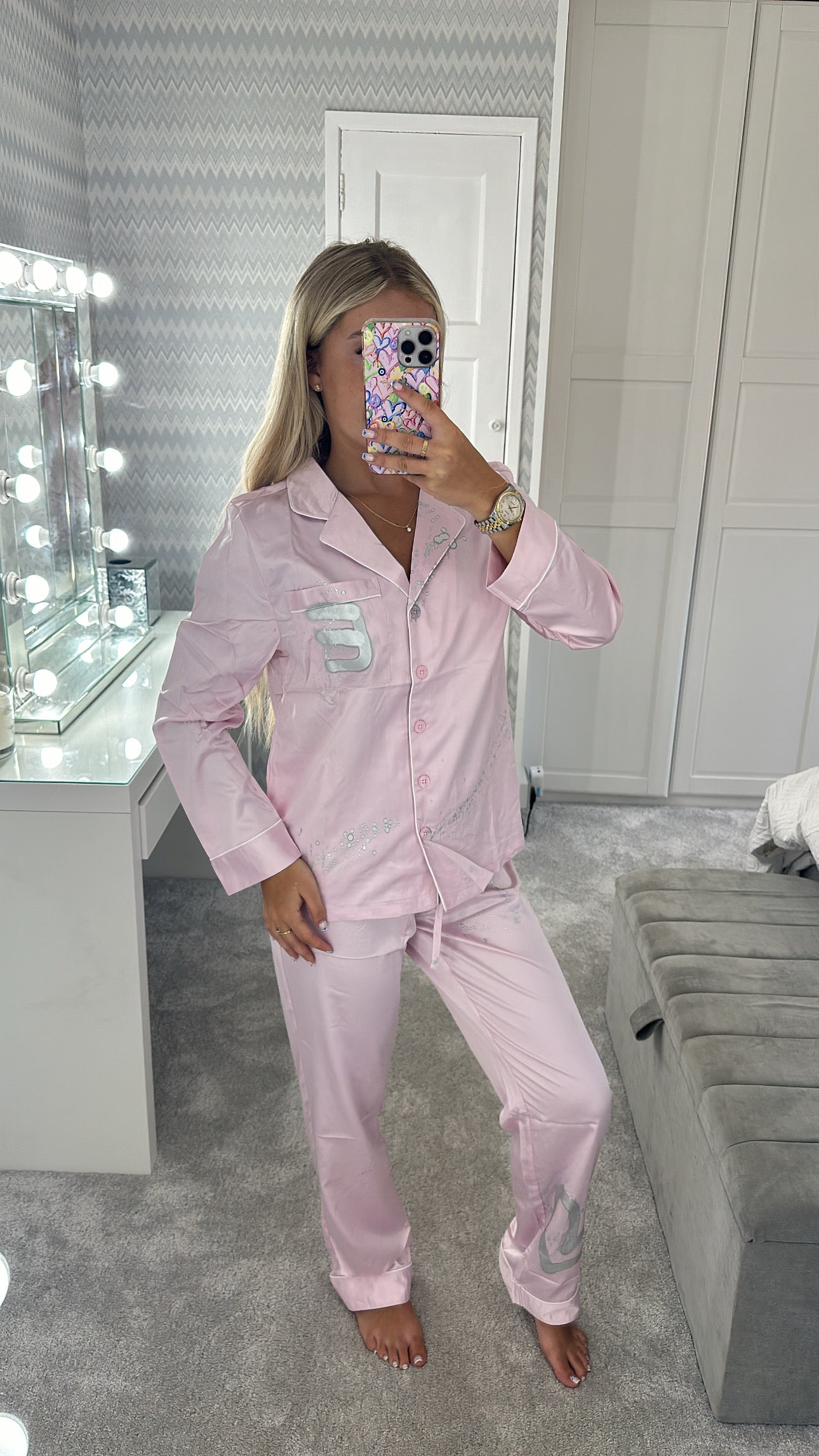 Pink pyjamas with your initials🩷