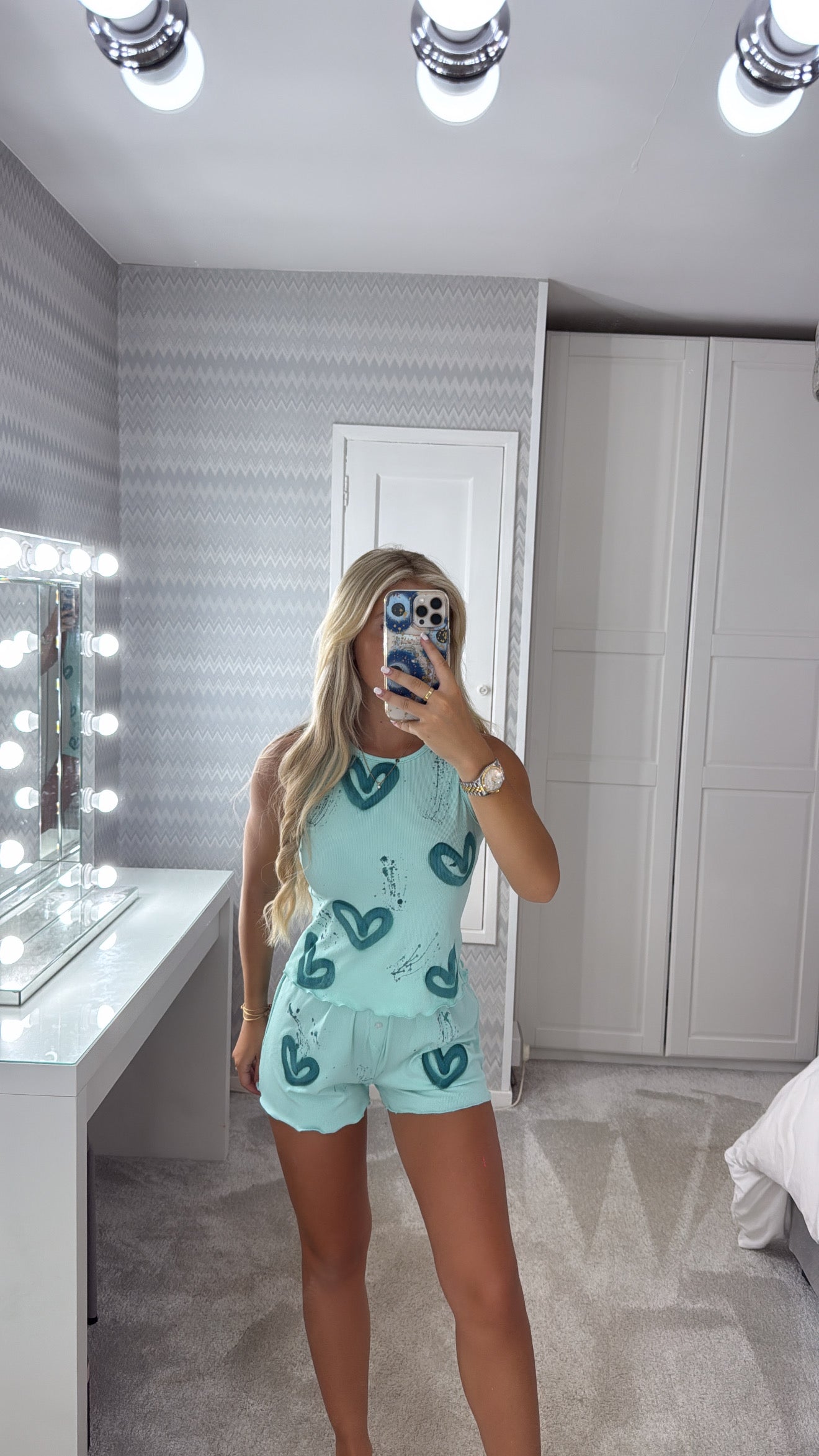 Ribbed mint pyjama💫