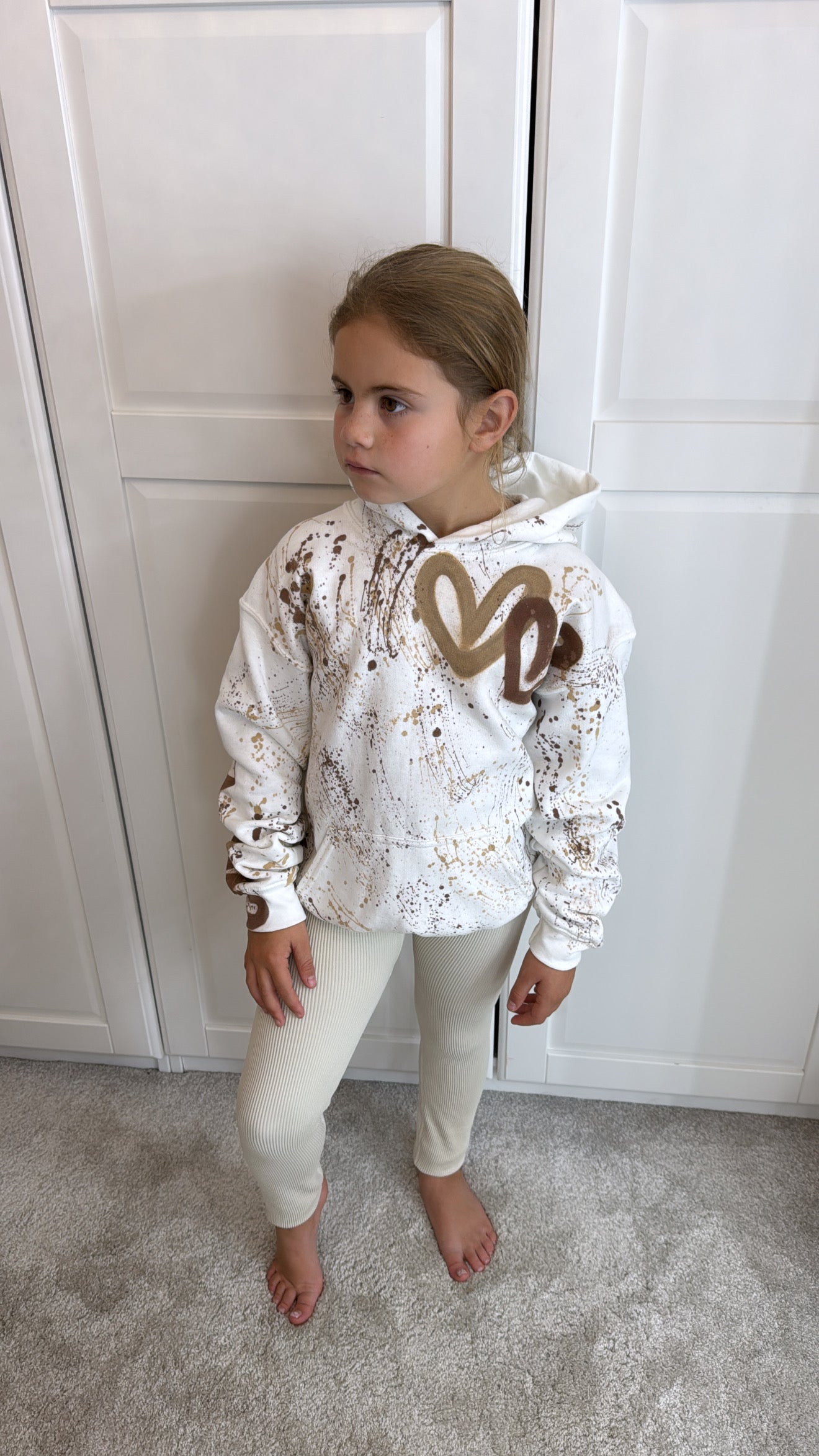 Kids beige legging set💫🤎