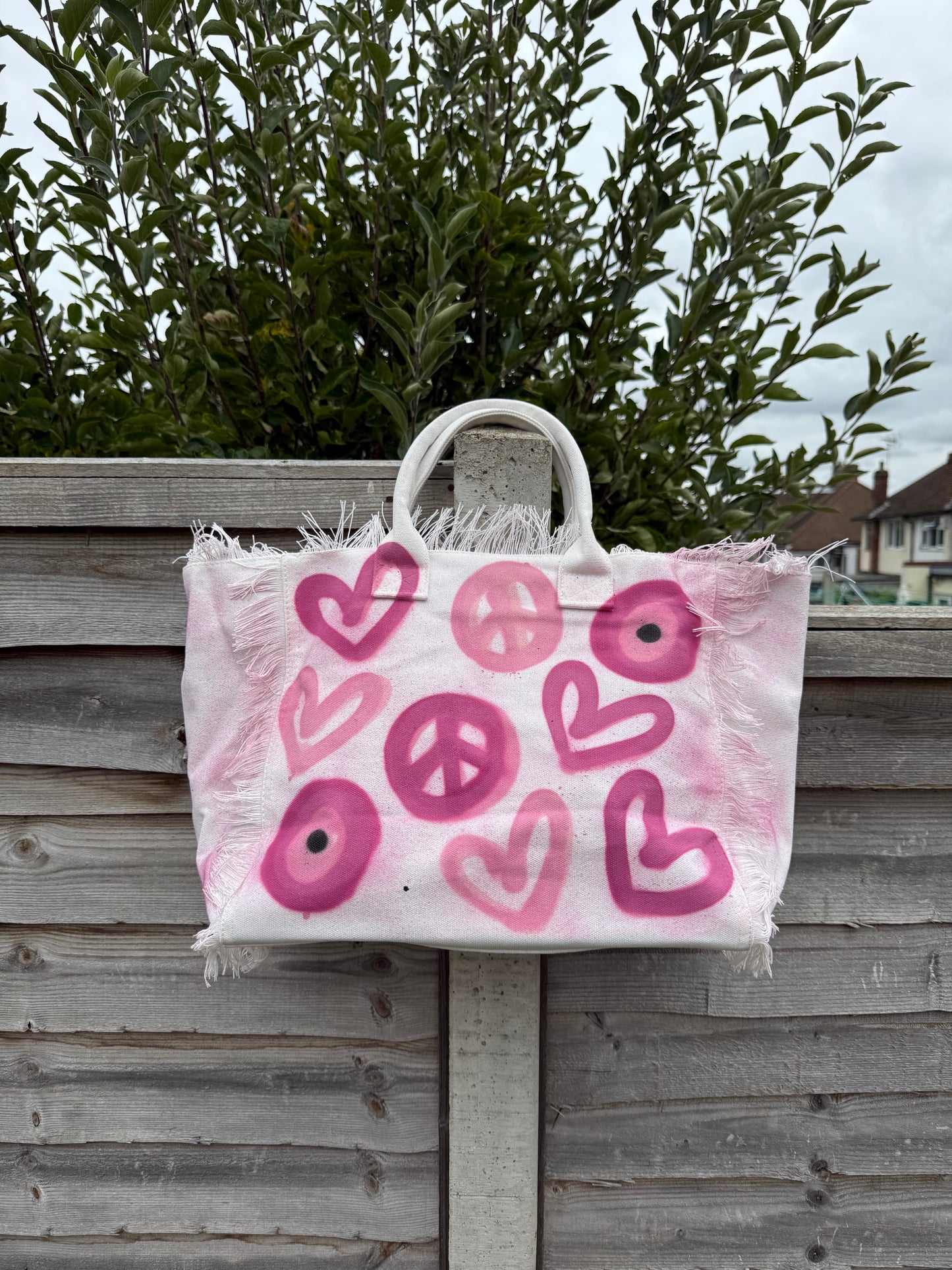 Pink evil eye beach bag💕