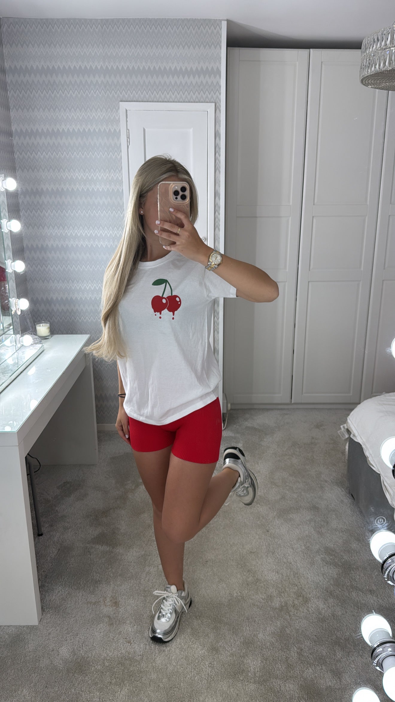 Printed cherry short set🍒