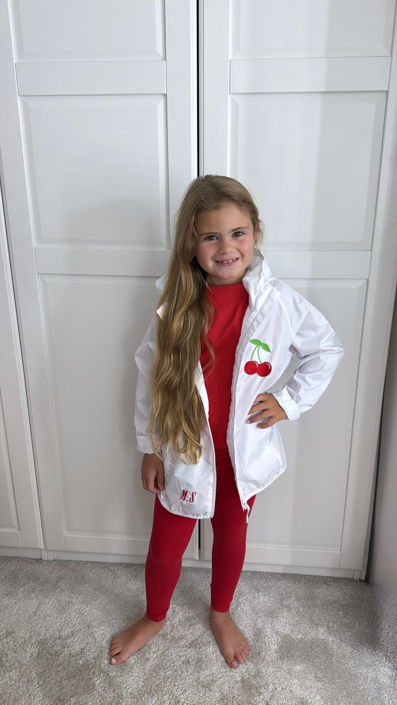 Kids cherry windbreaker❤️🍒💫