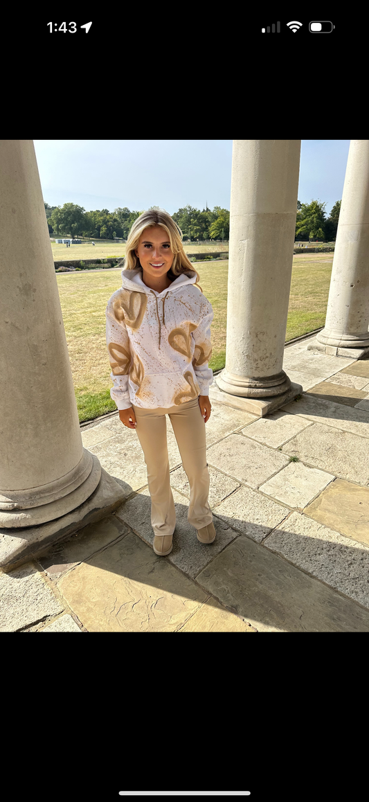 Kids beige flare legging set✨🫶🏽