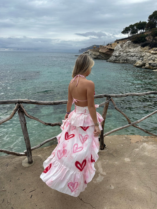 Pink&red heart skirt🩷❤️🩷❤️