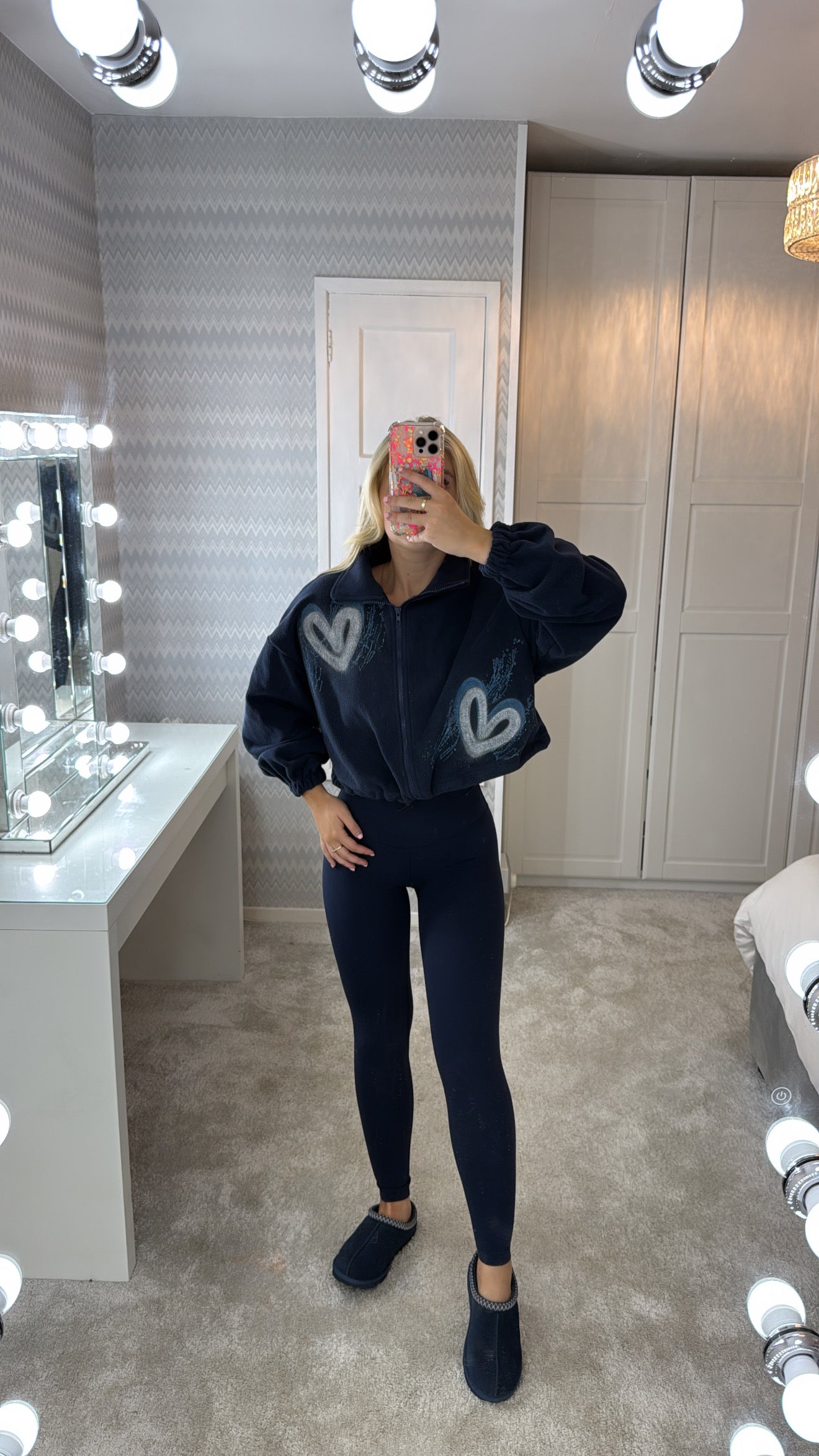 Navy fleece jumper🪩