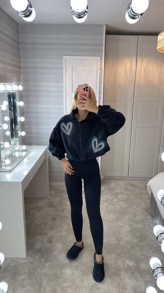 Navy fleece jumper🪩