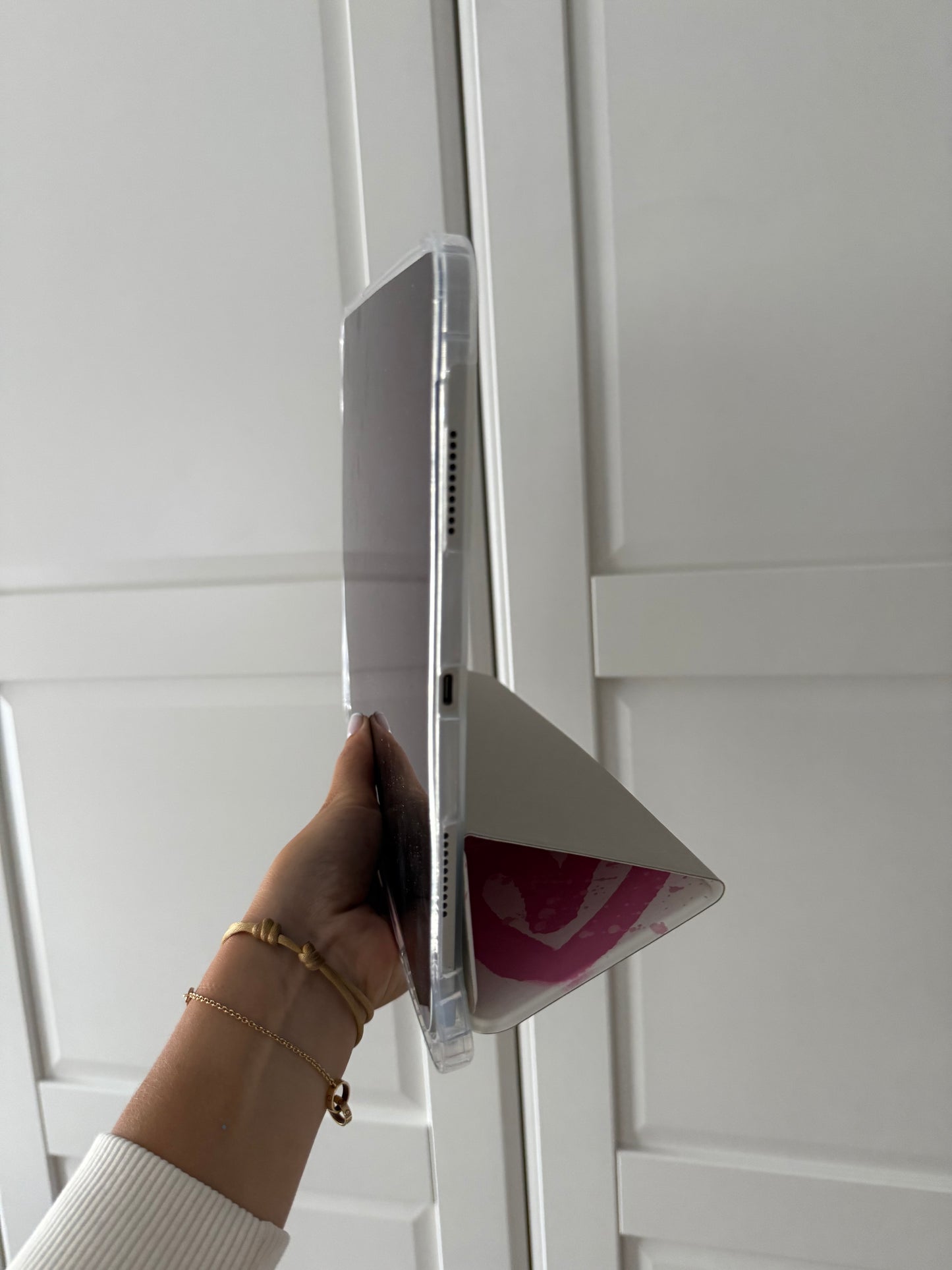 Pink heart iPad case🩷