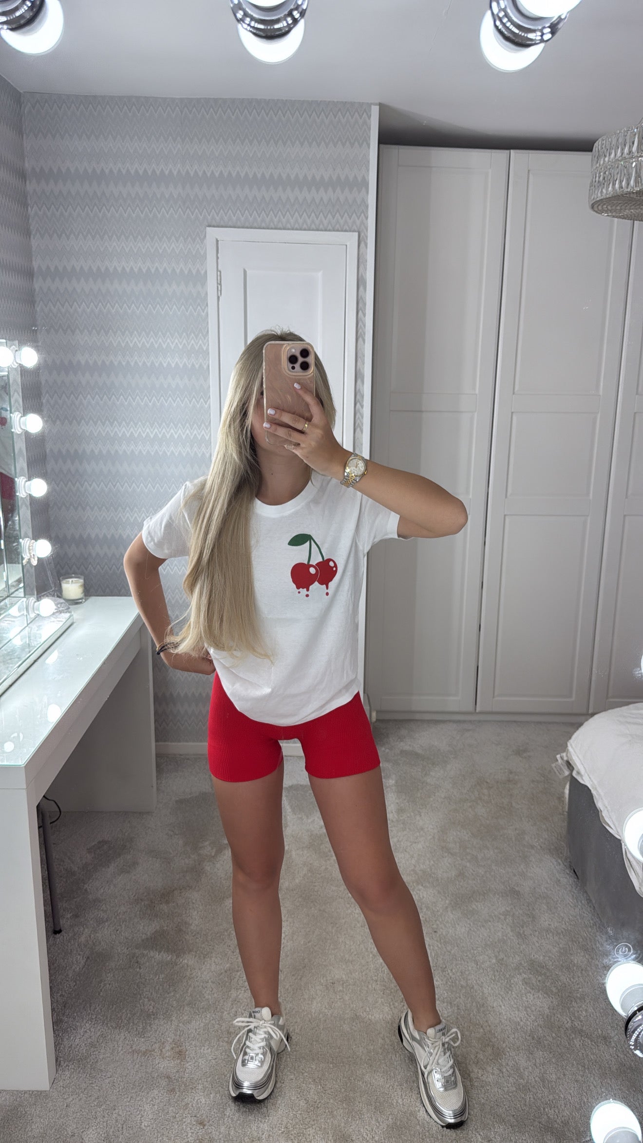 Printed cherry short set🍒