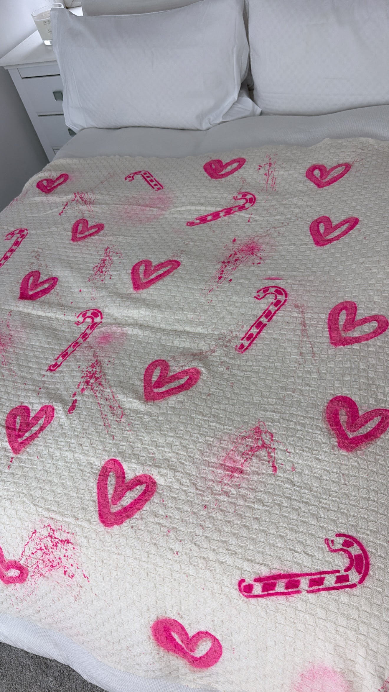 Pink candy cane blanket💘🍭