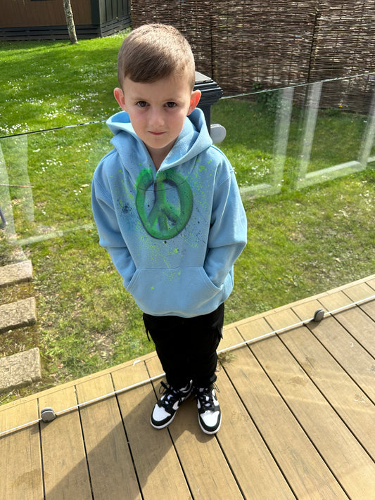 Blue peace hoodie✌🏼