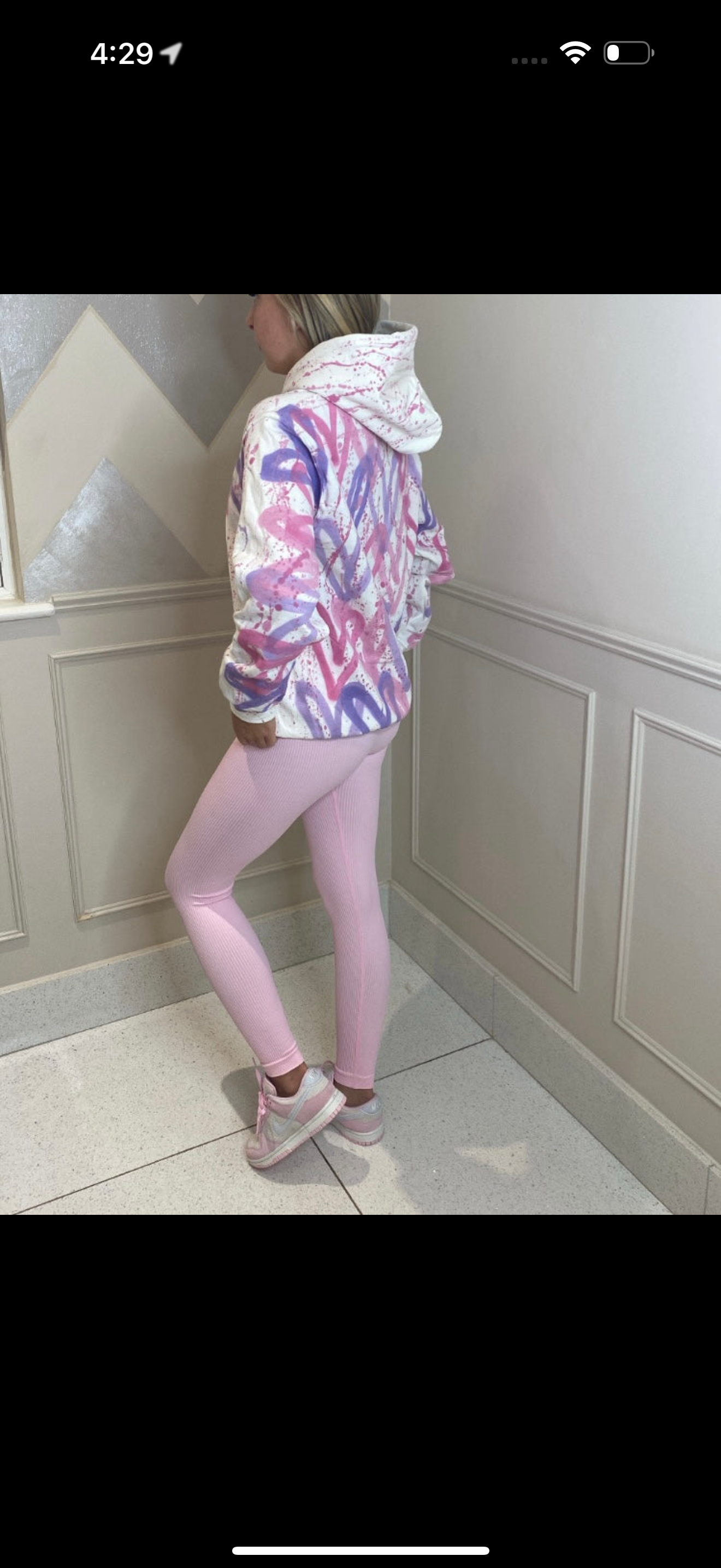 Kids Pink&purple heart hoodie💜🩷