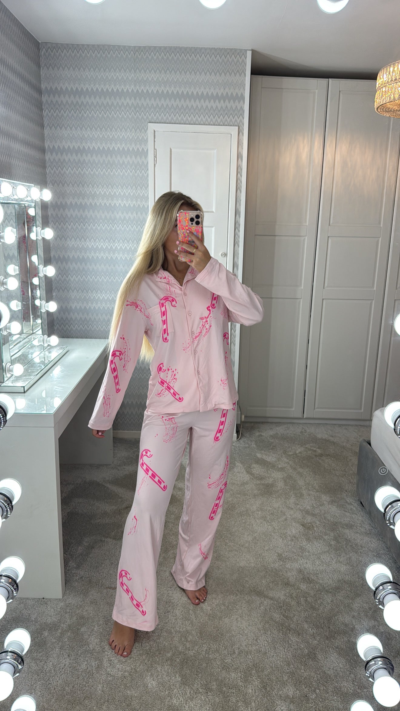 Candy cane pyjamas💕