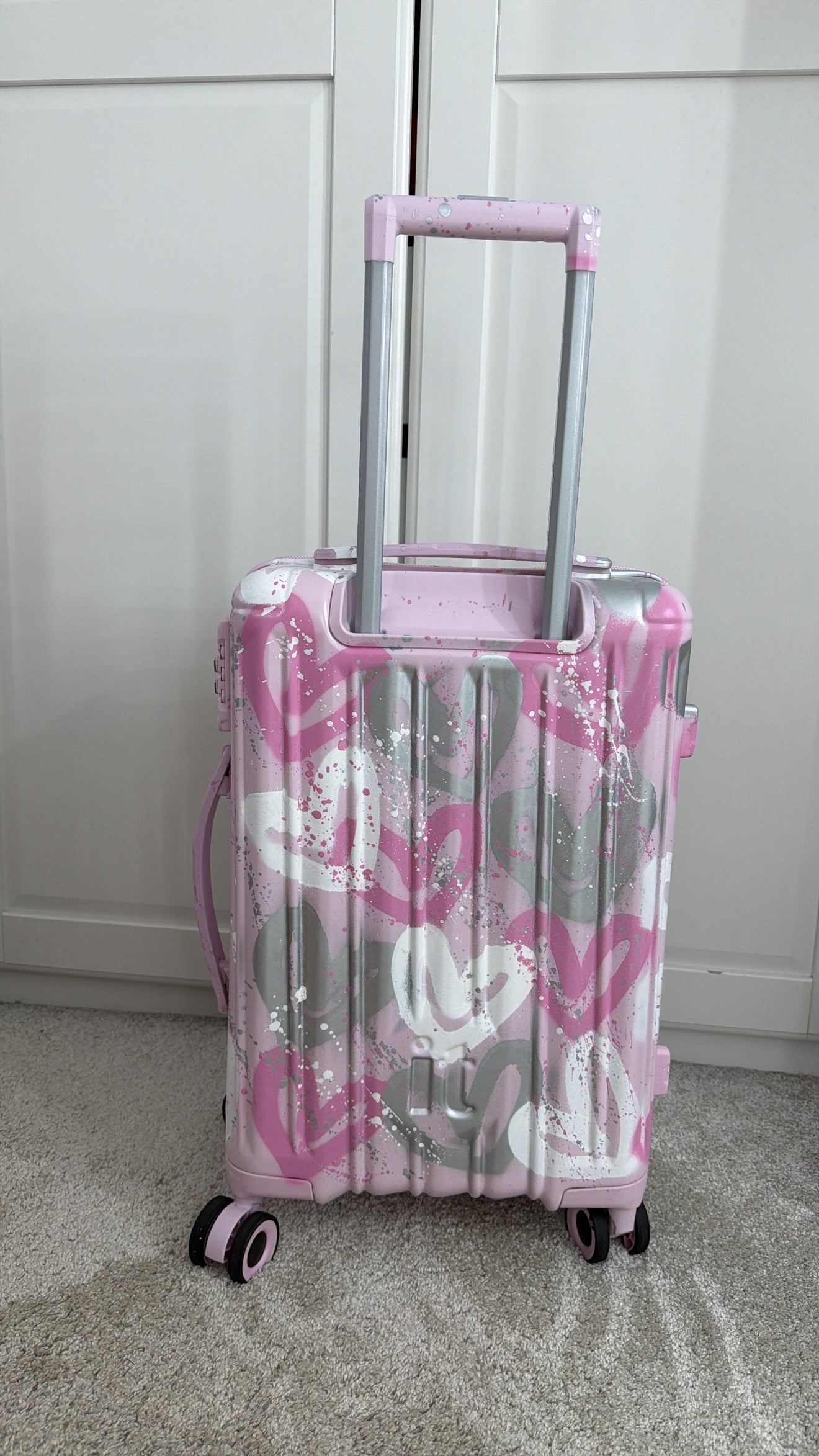 Pink&silver suitcase🩷🪩