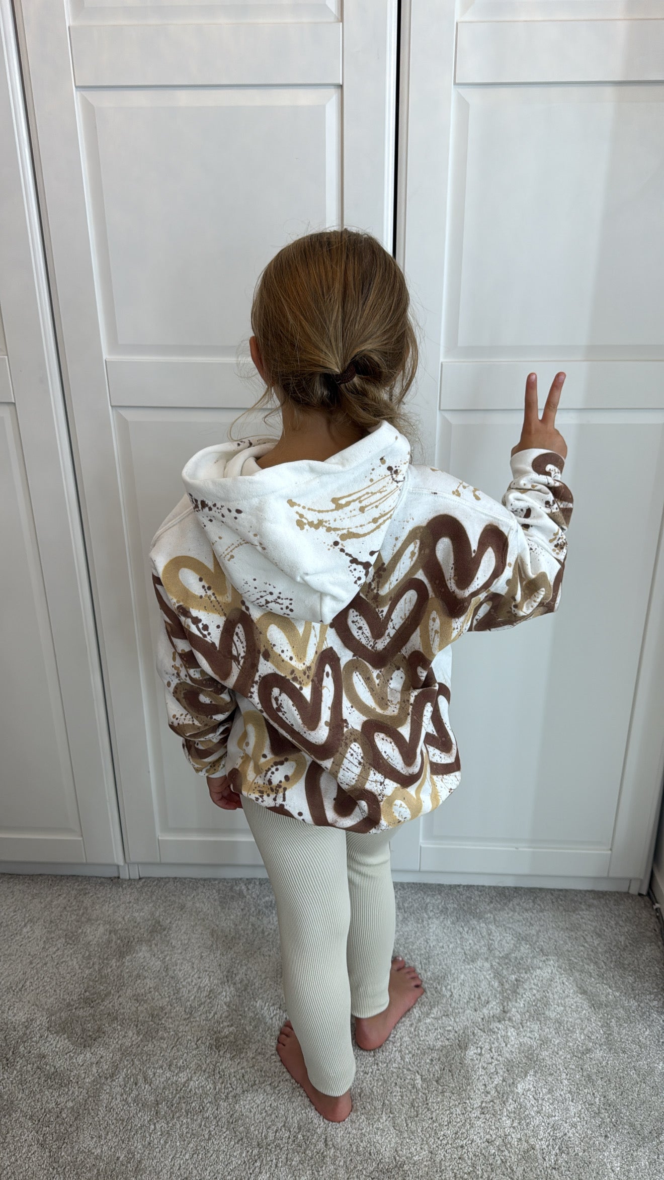 Kids beige legging set💫🤎