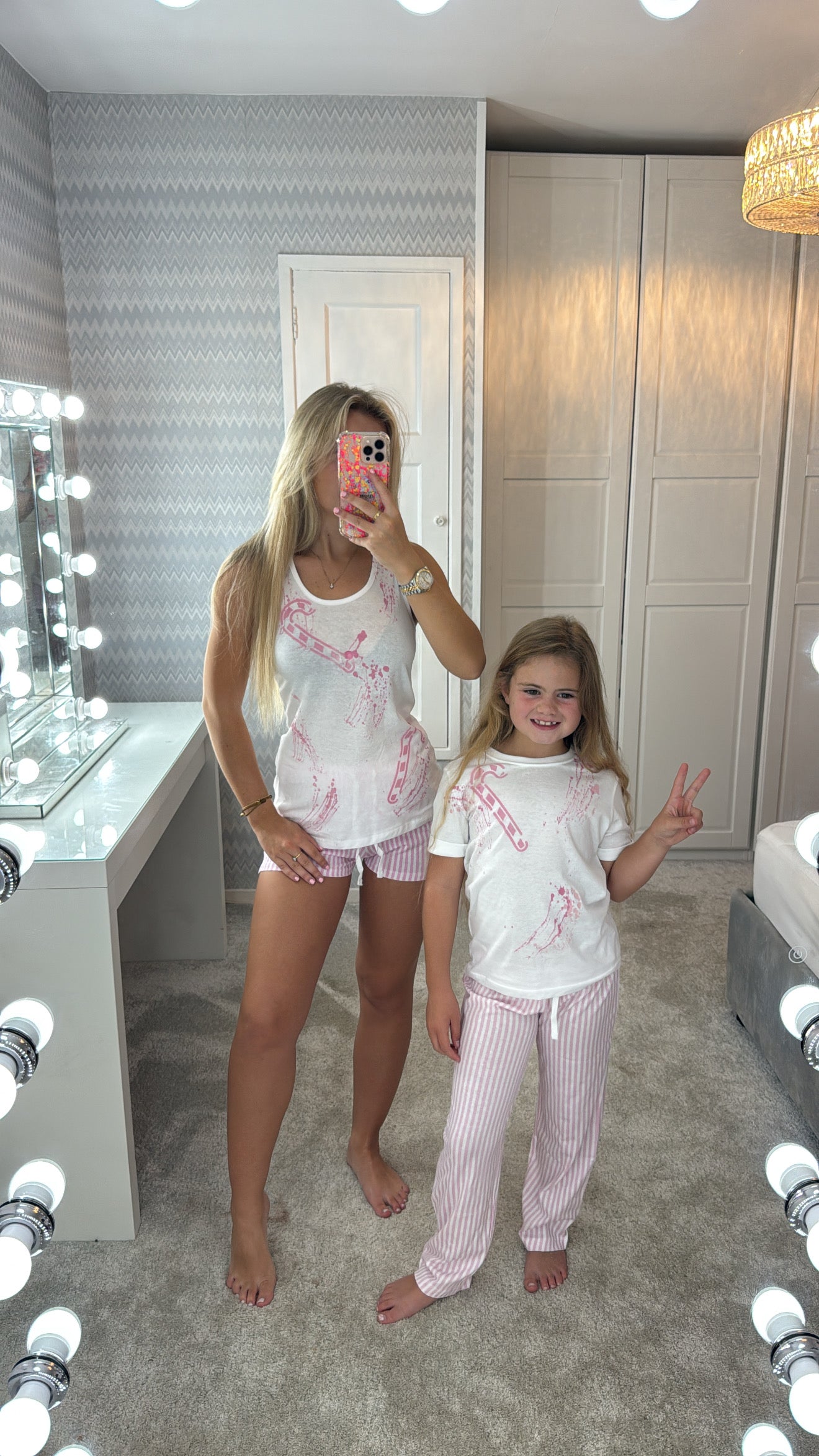 Kids candy cane pyjamas💕