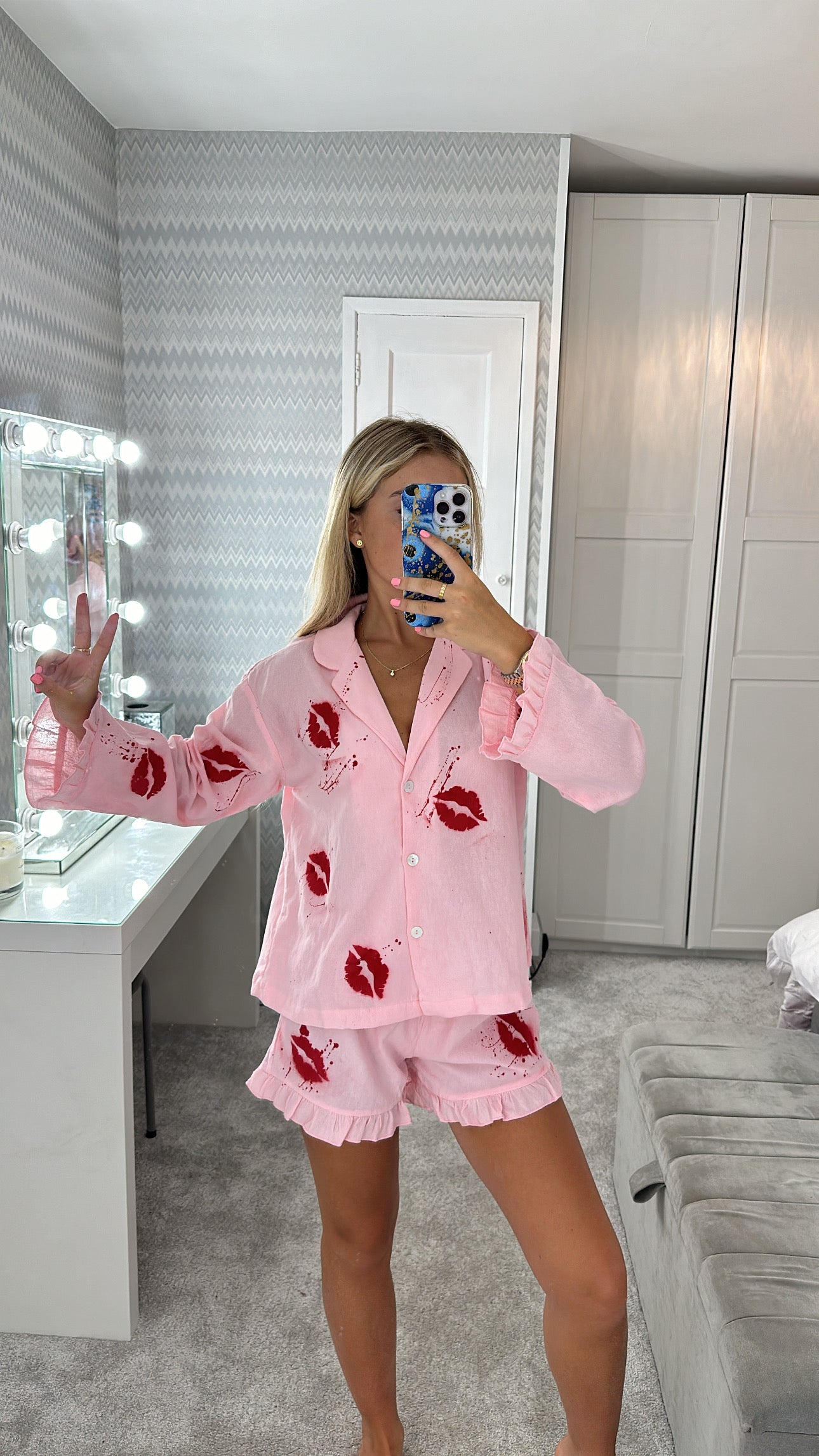 Pink lips pyjama set🩷