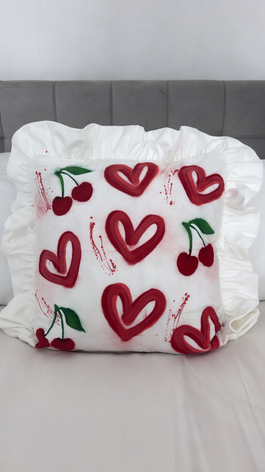Red cherry pillow case❤️🍒💋