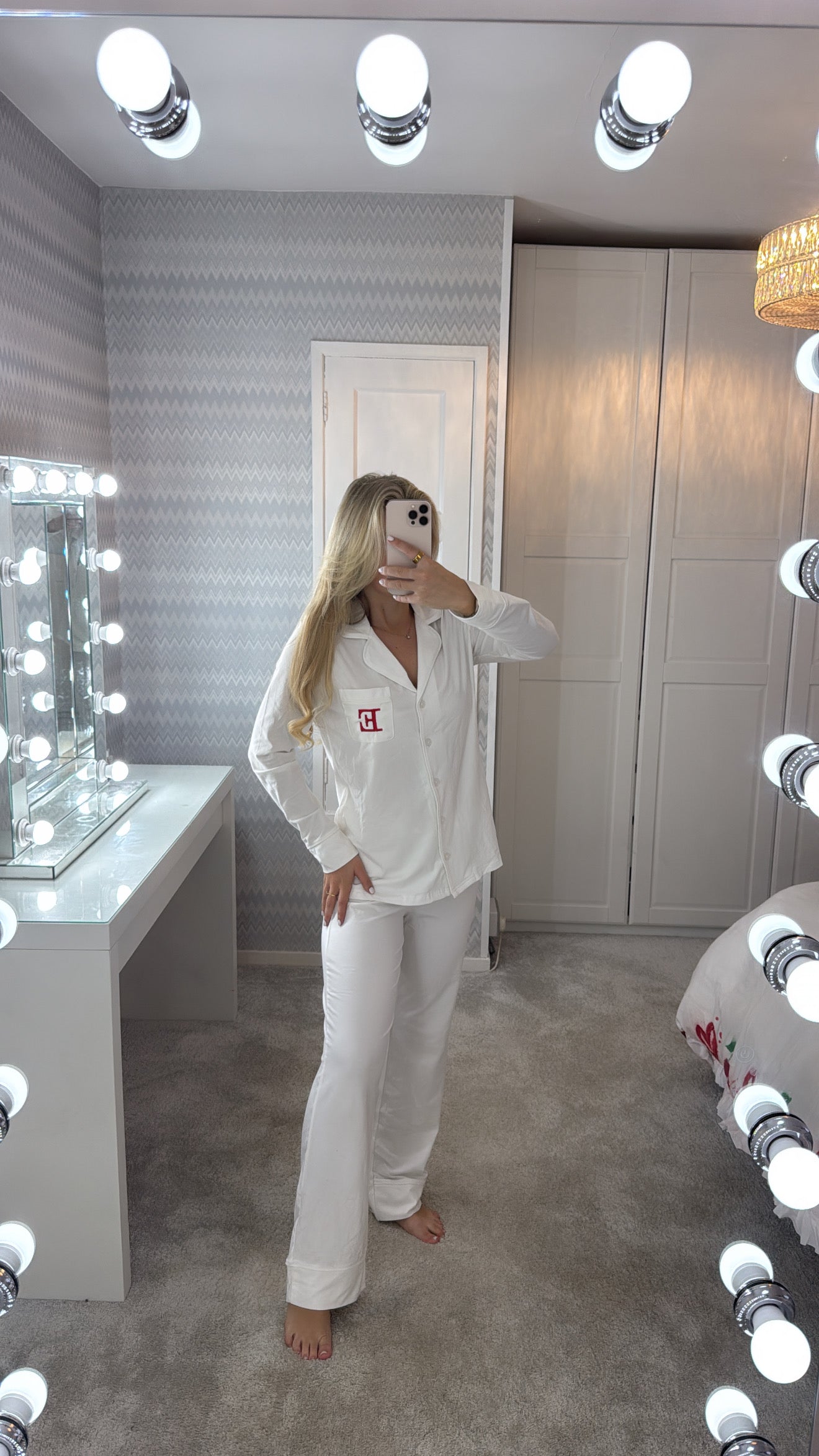 Cherry embroidery pyjamas🍒