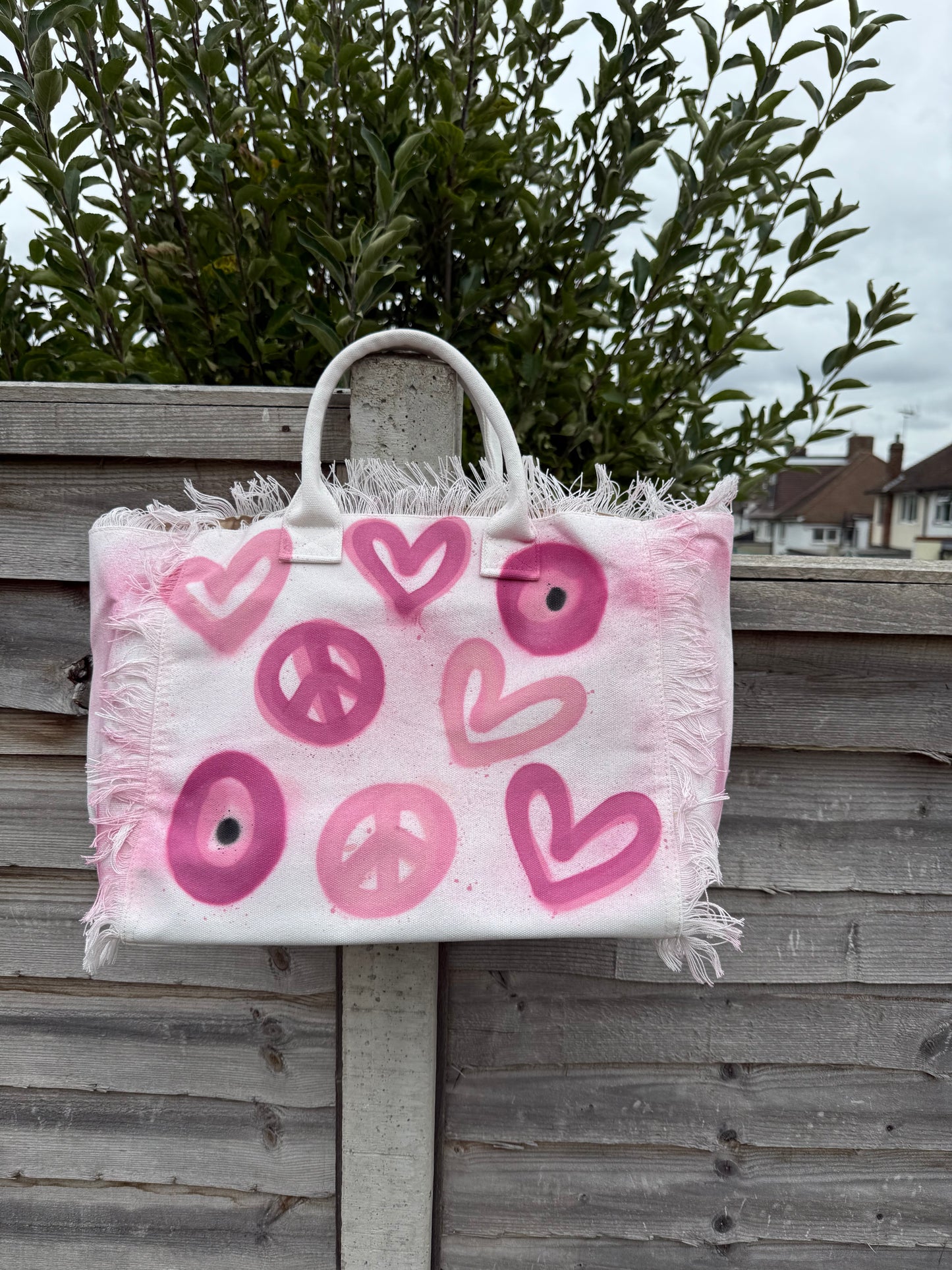 Pink evil eye beach bag💕