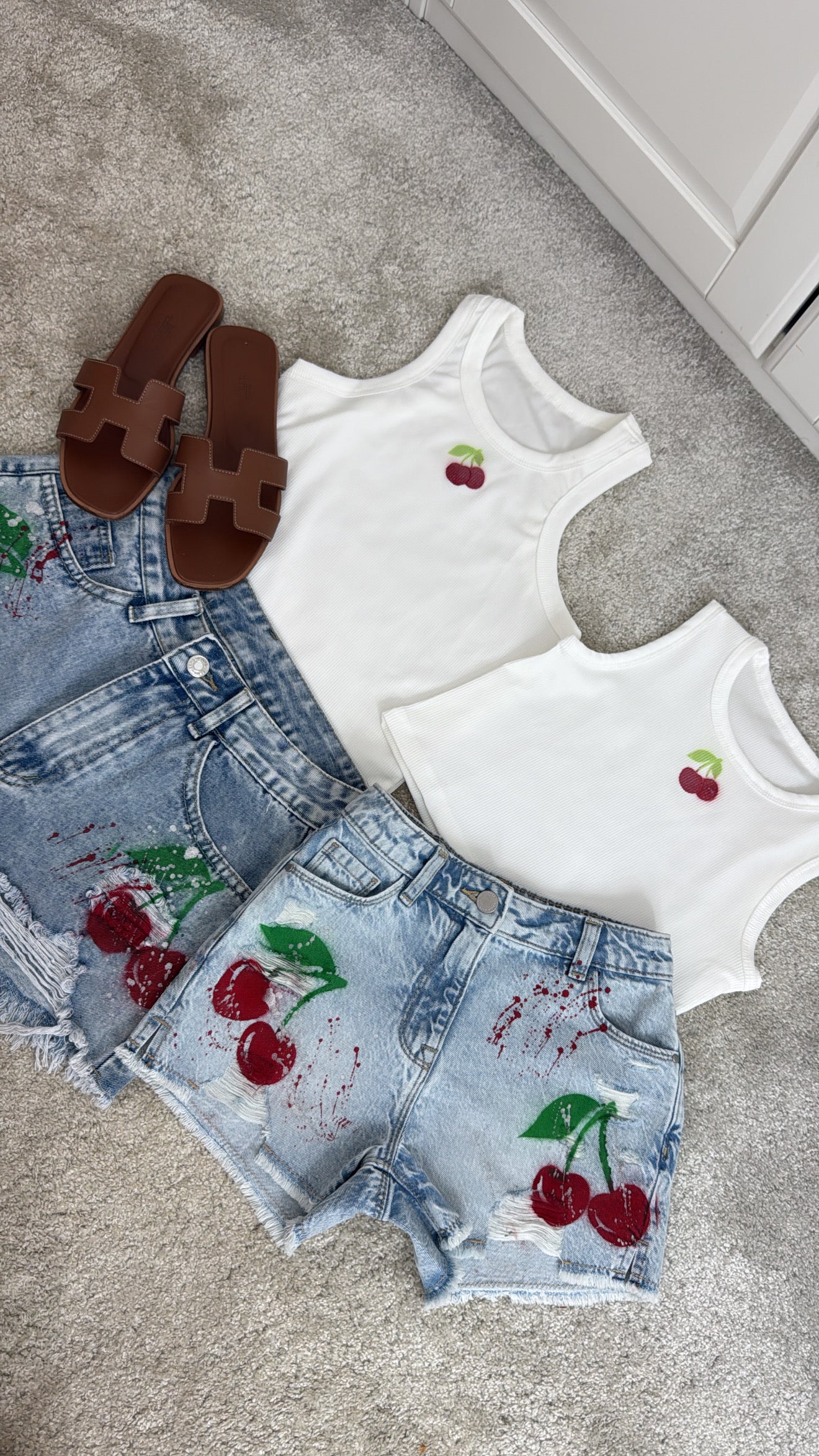 Kids Vest&short set 🍒❤️