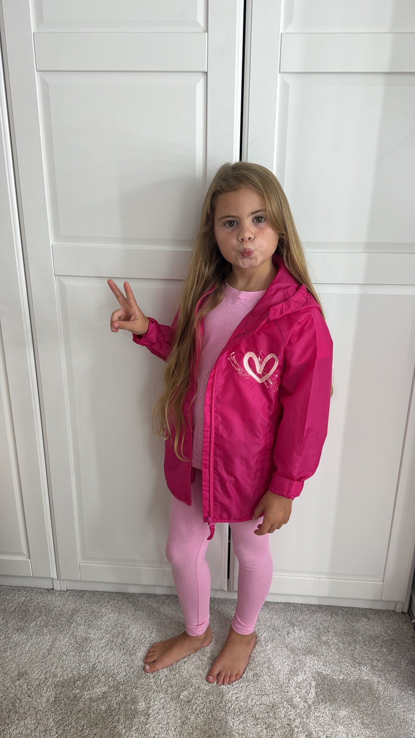 Pink heart windbreaker🩷