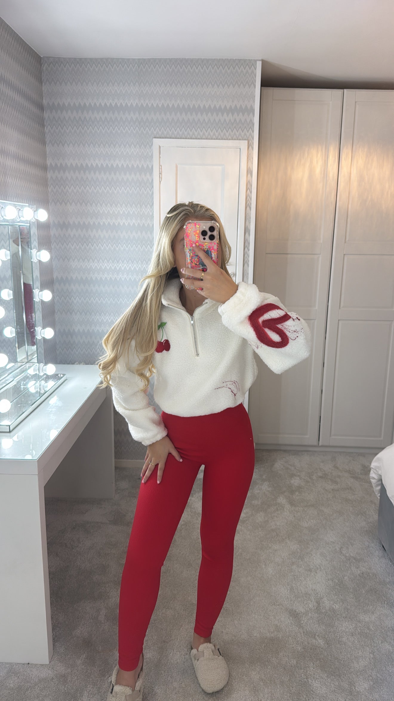 Cherry teddy jumper🍒✨