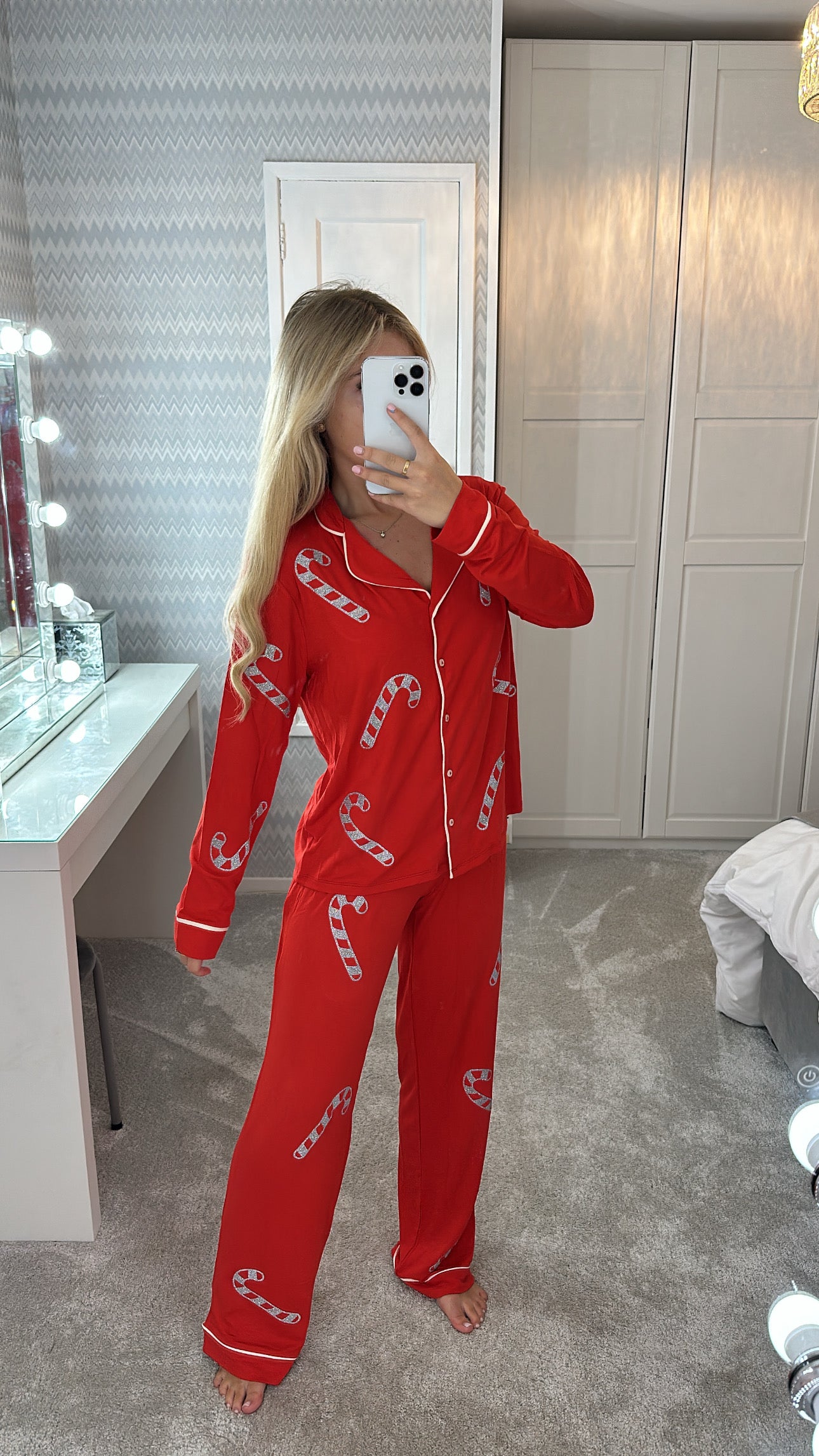 Candy cane pyjamas❤️