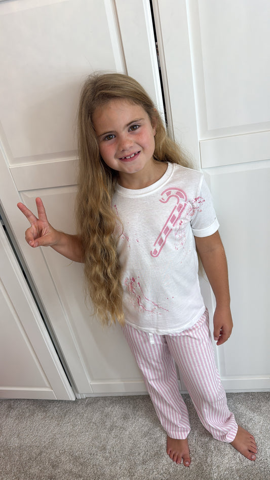 Kids candy cane pyjamas💕