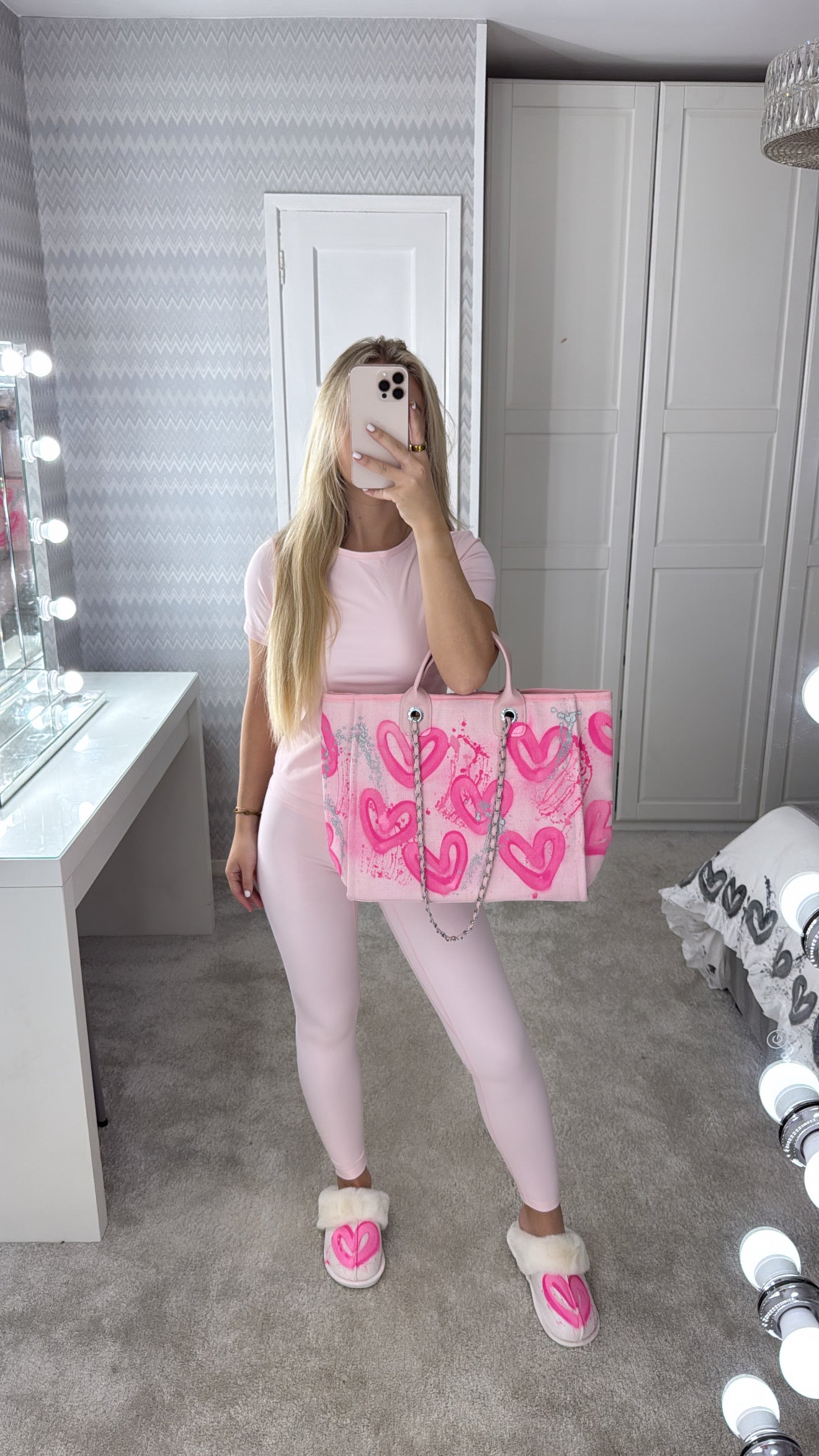 Pink heart bag 💕