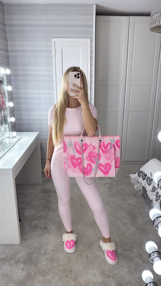 Pink heart bag 💕