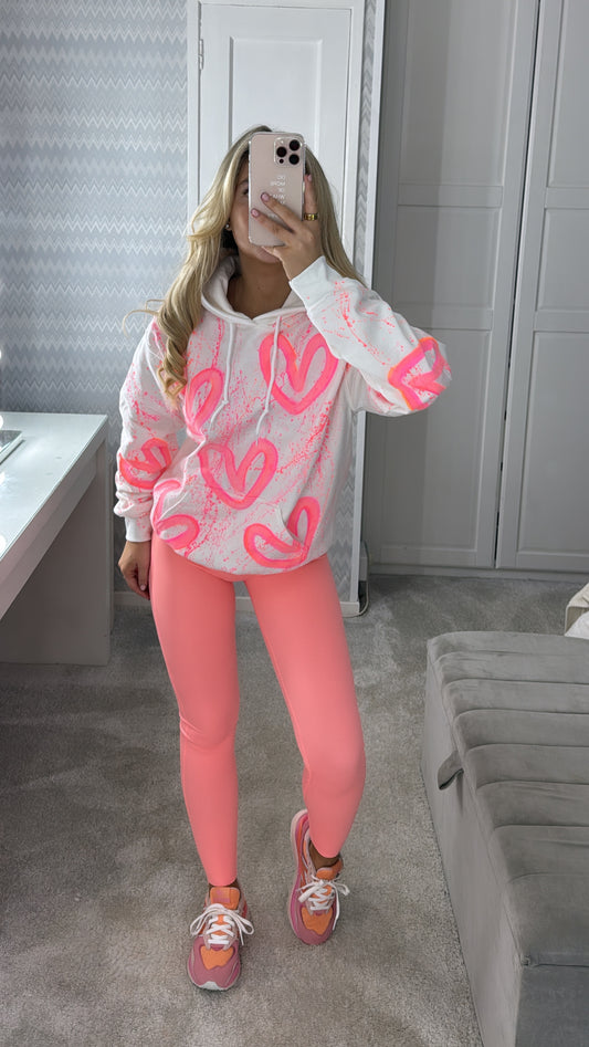 Neon heart legging set🌟