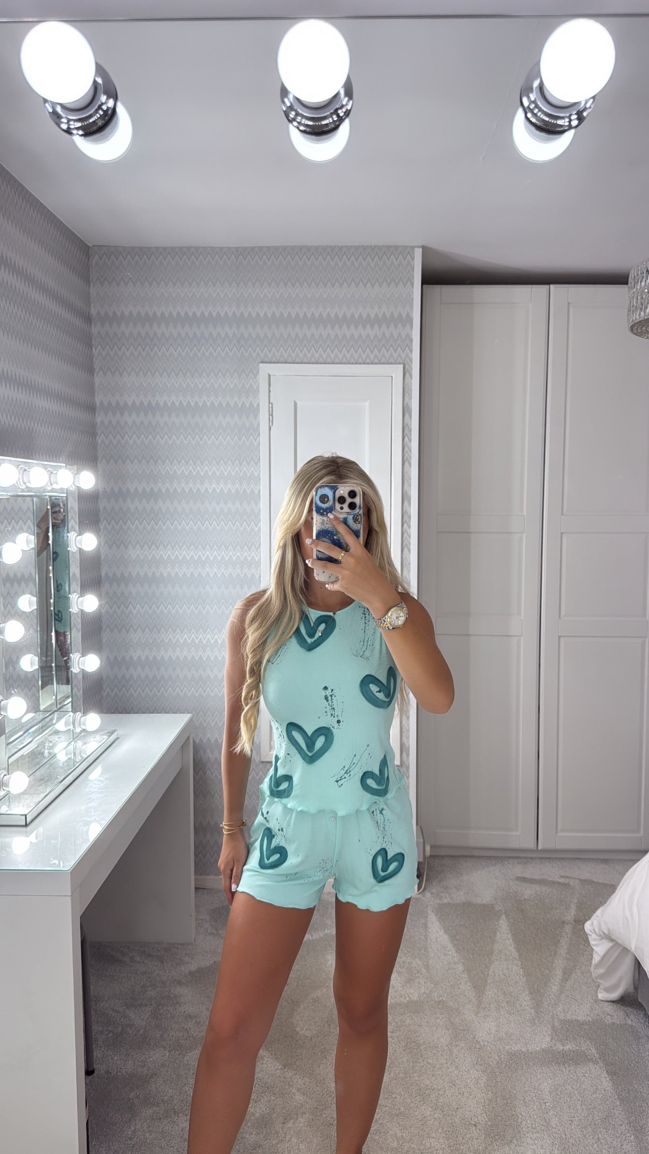 Ribbed mint pyjama💫