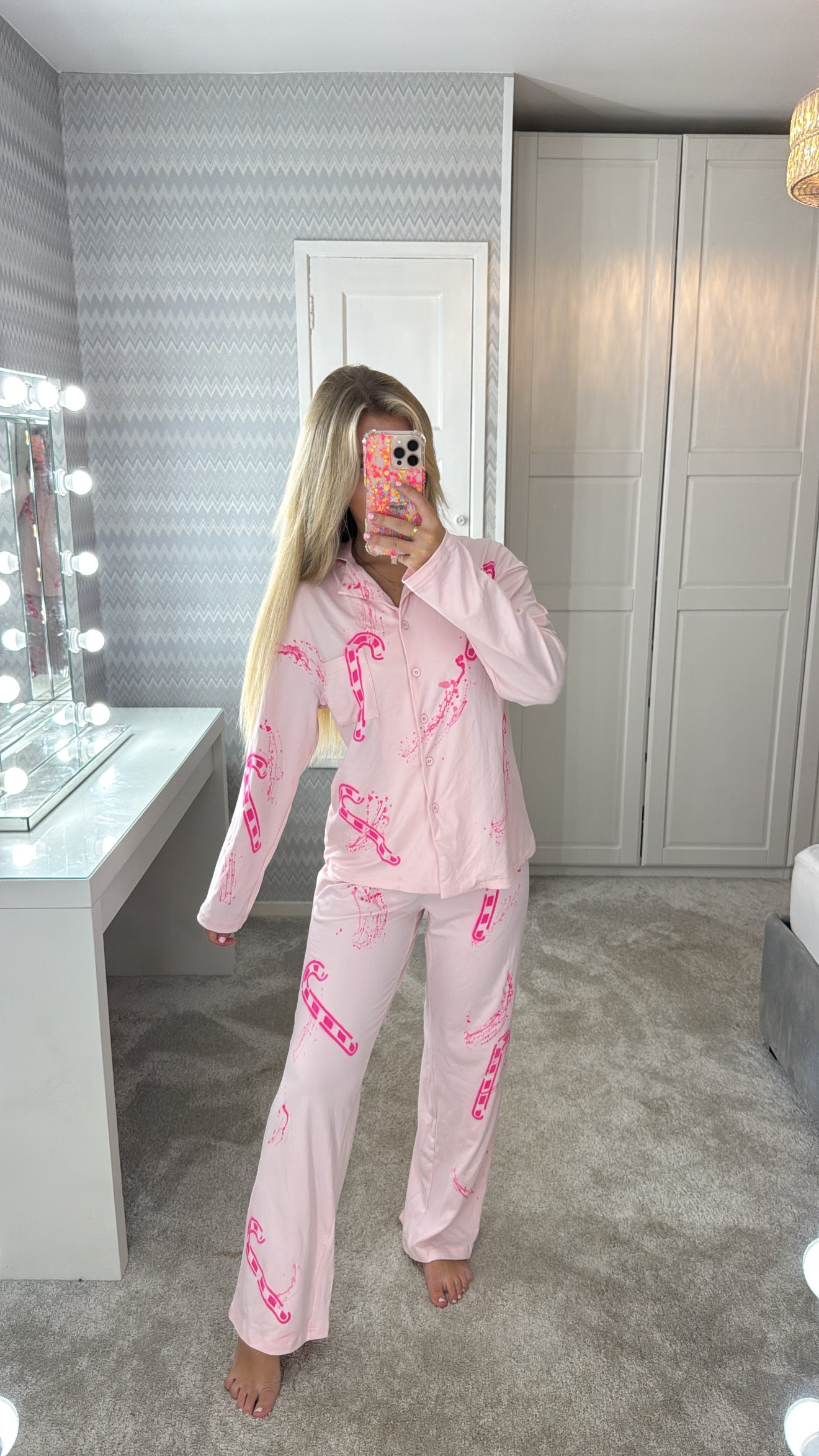 Candy cane pyjamas💕