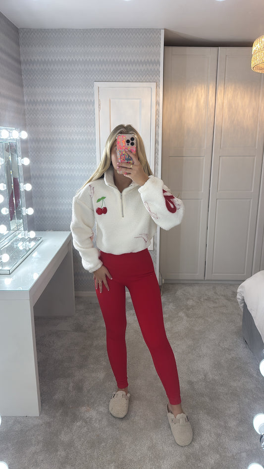 Cherry teddy jumper🍒✨