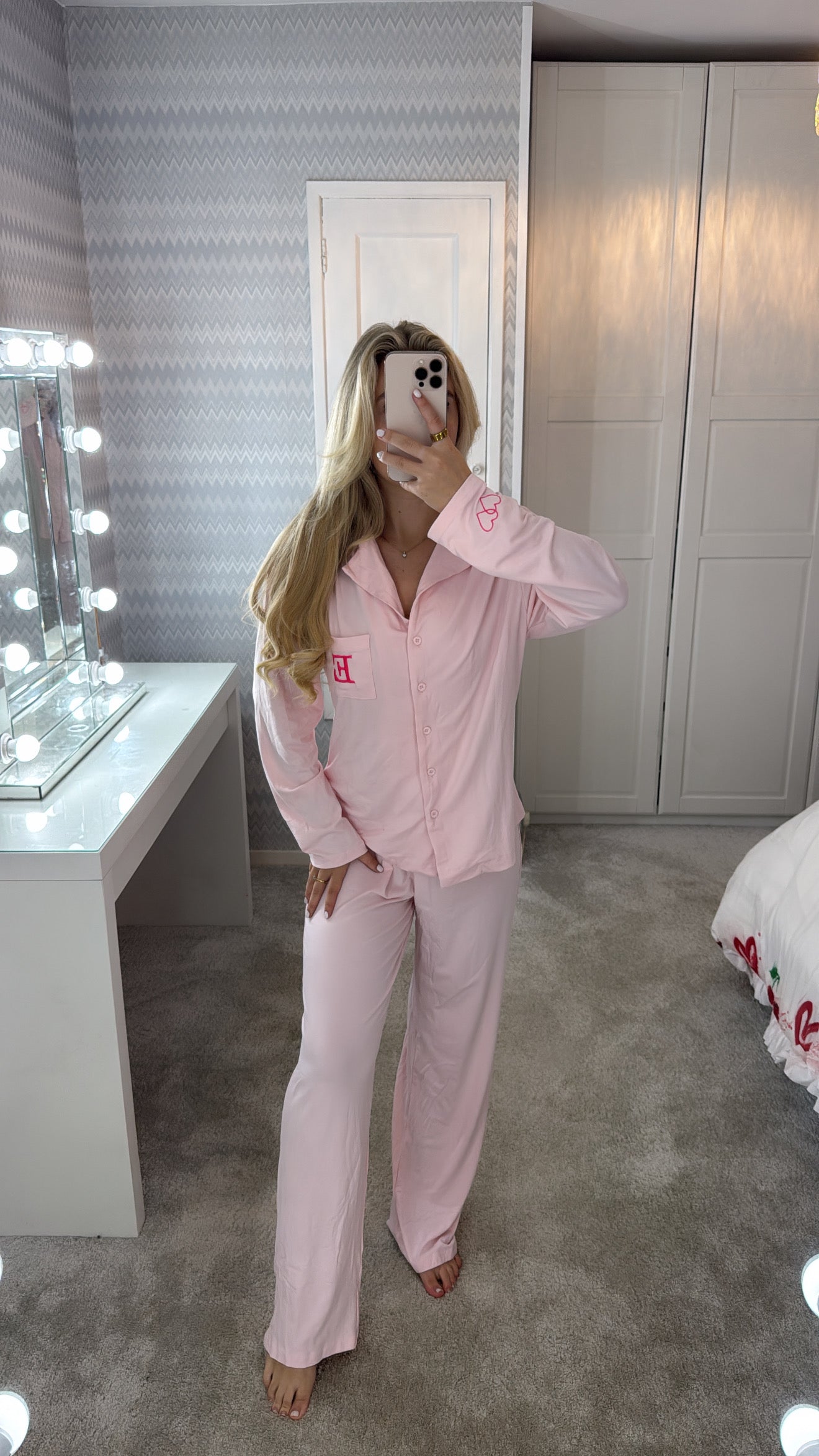 Hot pink initial pyjamas 💕