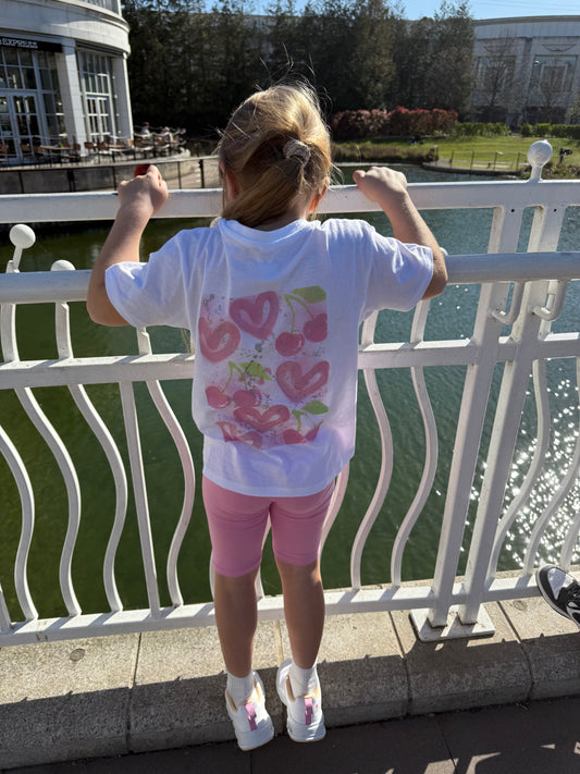 Kids pink cherry cycling set🩷🦄☁️