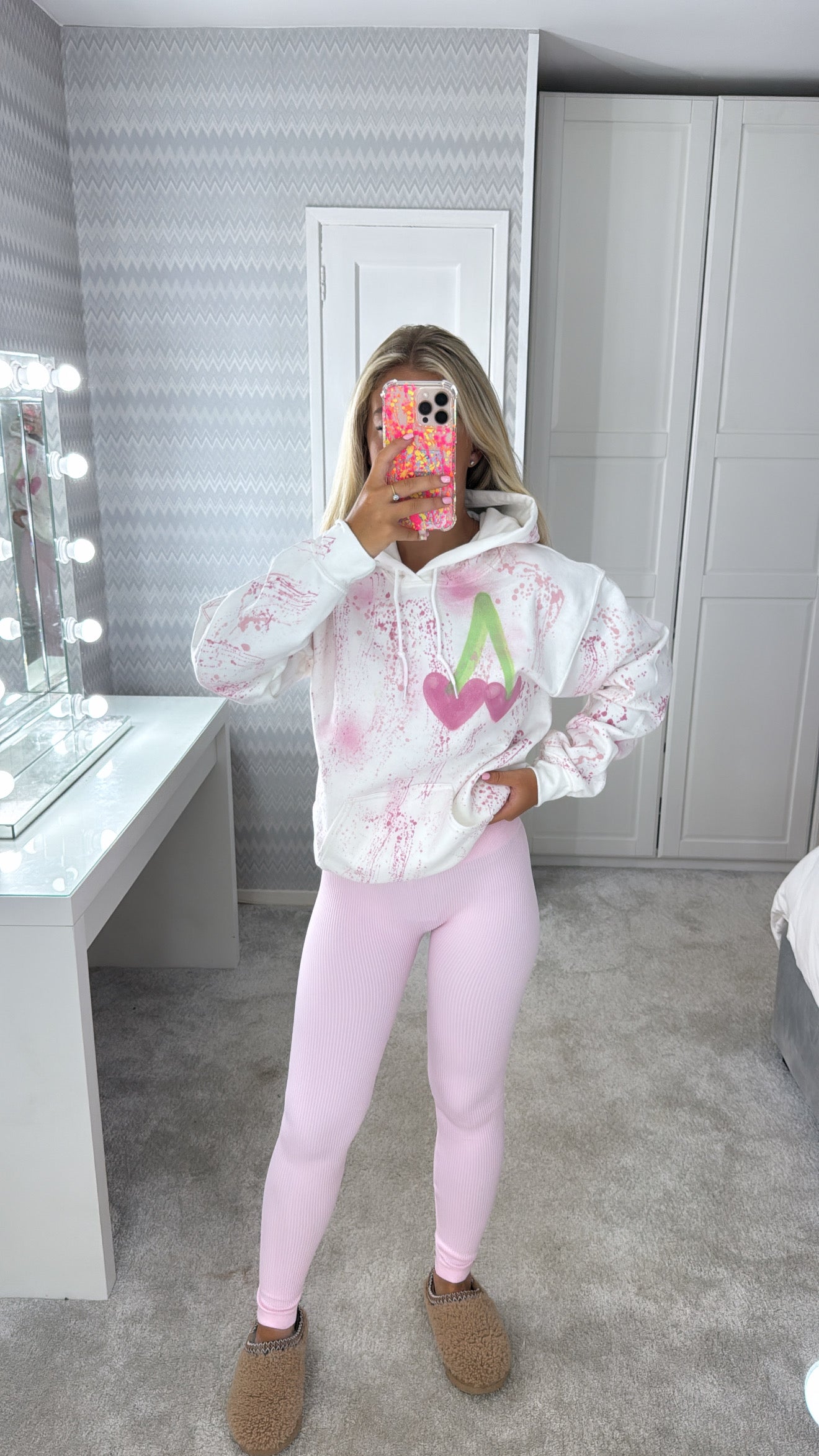 Pink cherry hoodie💕